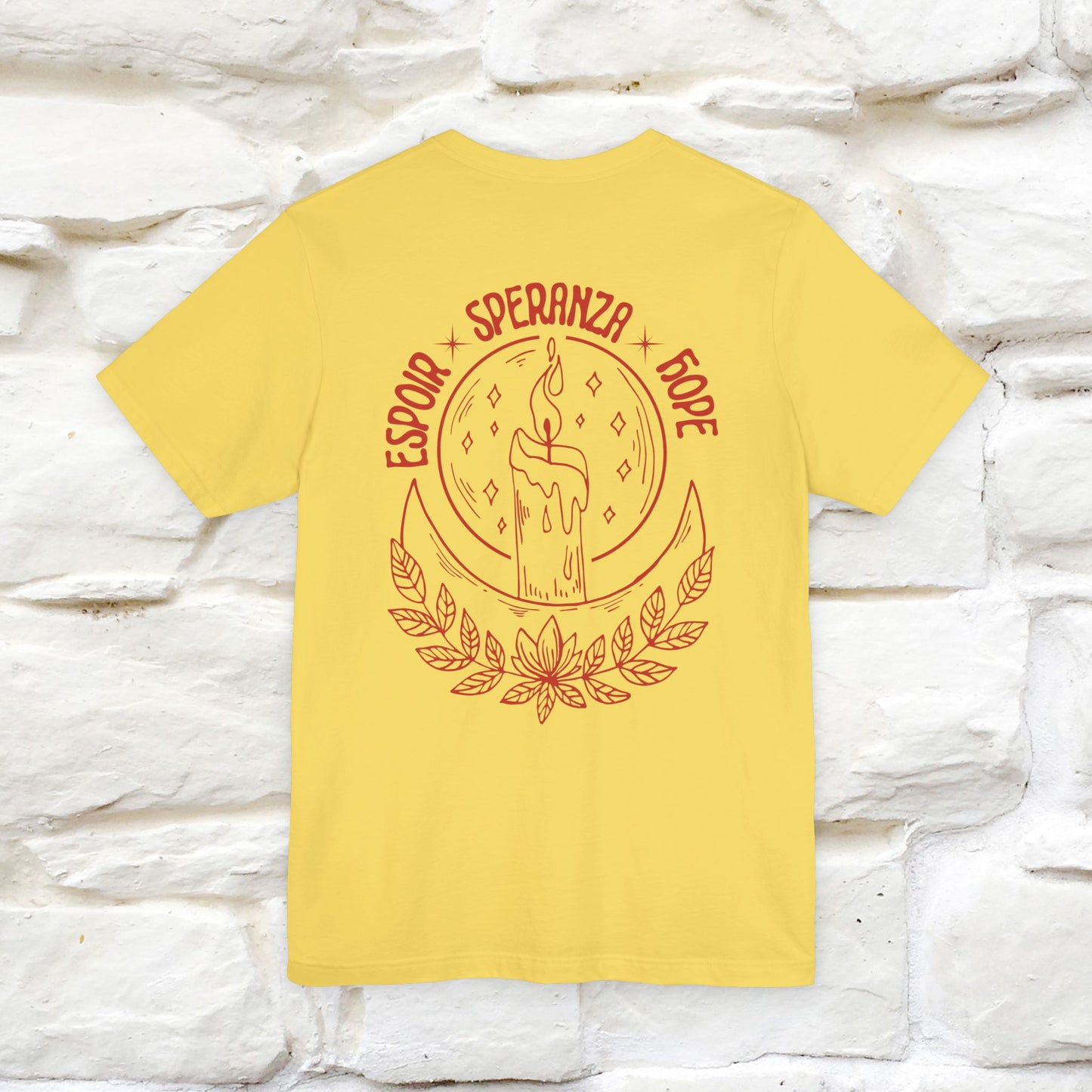 "Espoir Speranza Hope'' Cat T-Shirt Front and Back Design | Nunu&Miao Studio