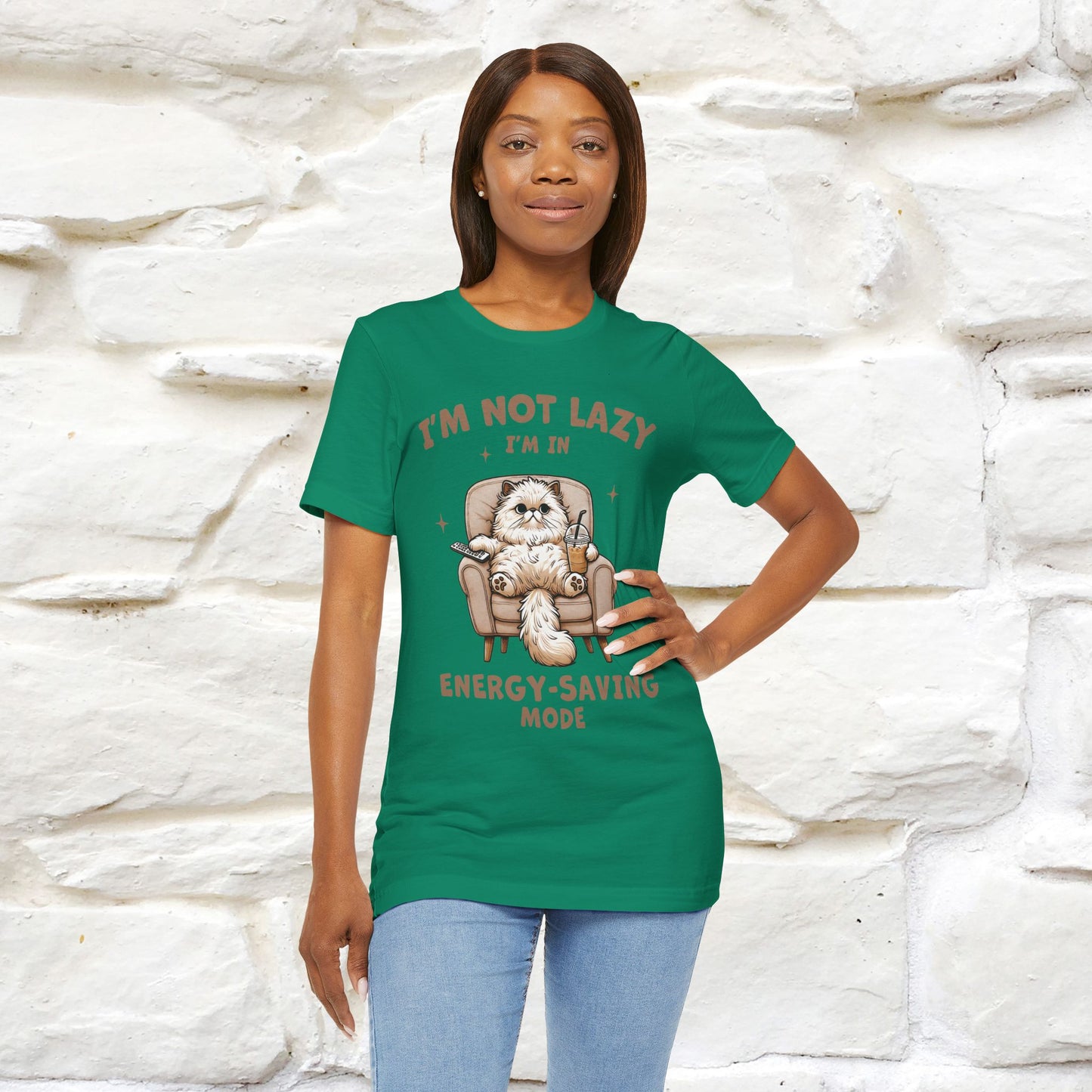 "I'm Not Lazy I'm In Energy-Saving Mode " Cat T-shirt |Nunu&Miao Studio