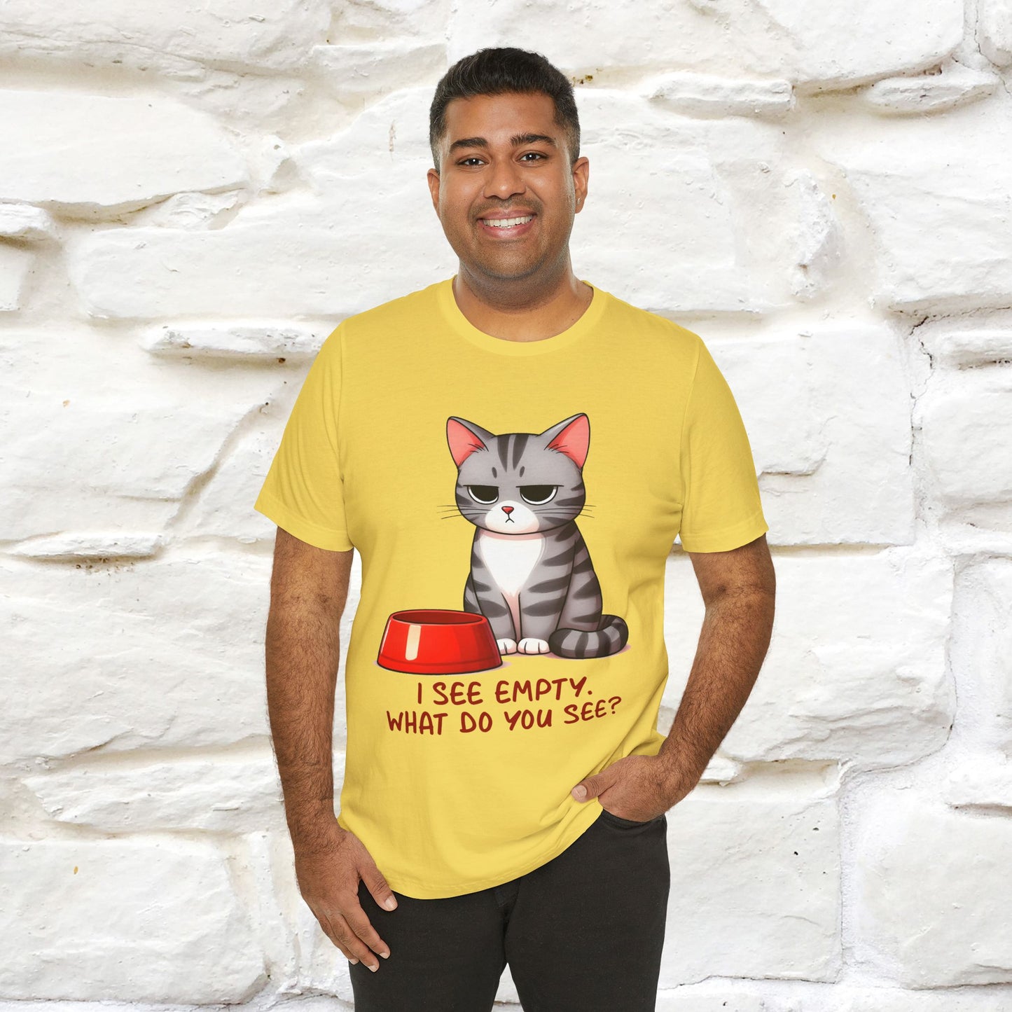 "I See Empty. What Do You See" | Cat T-Shirt | Nunu&Miao Studio