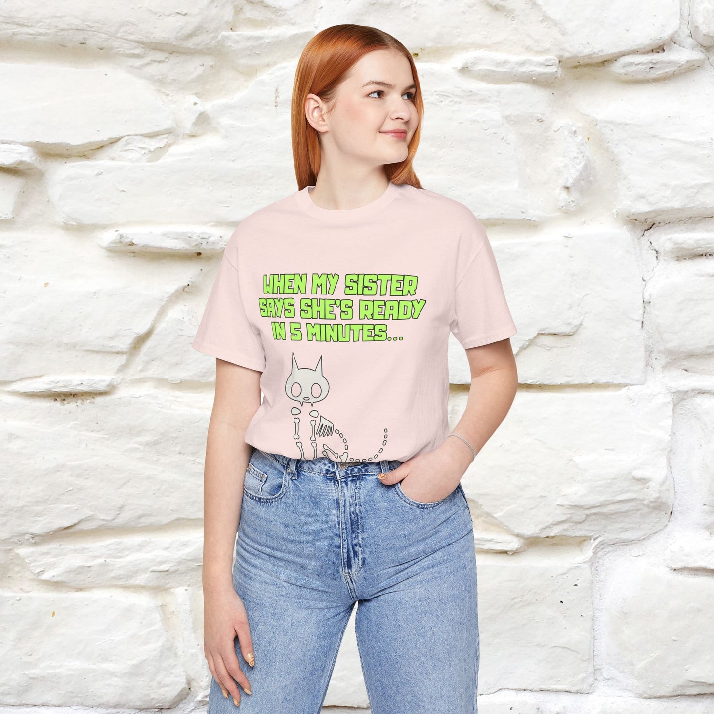 “When my sister says she’s ready in 5 minutes…” | Cat T-Shirt | Nunu&Miao Studio
