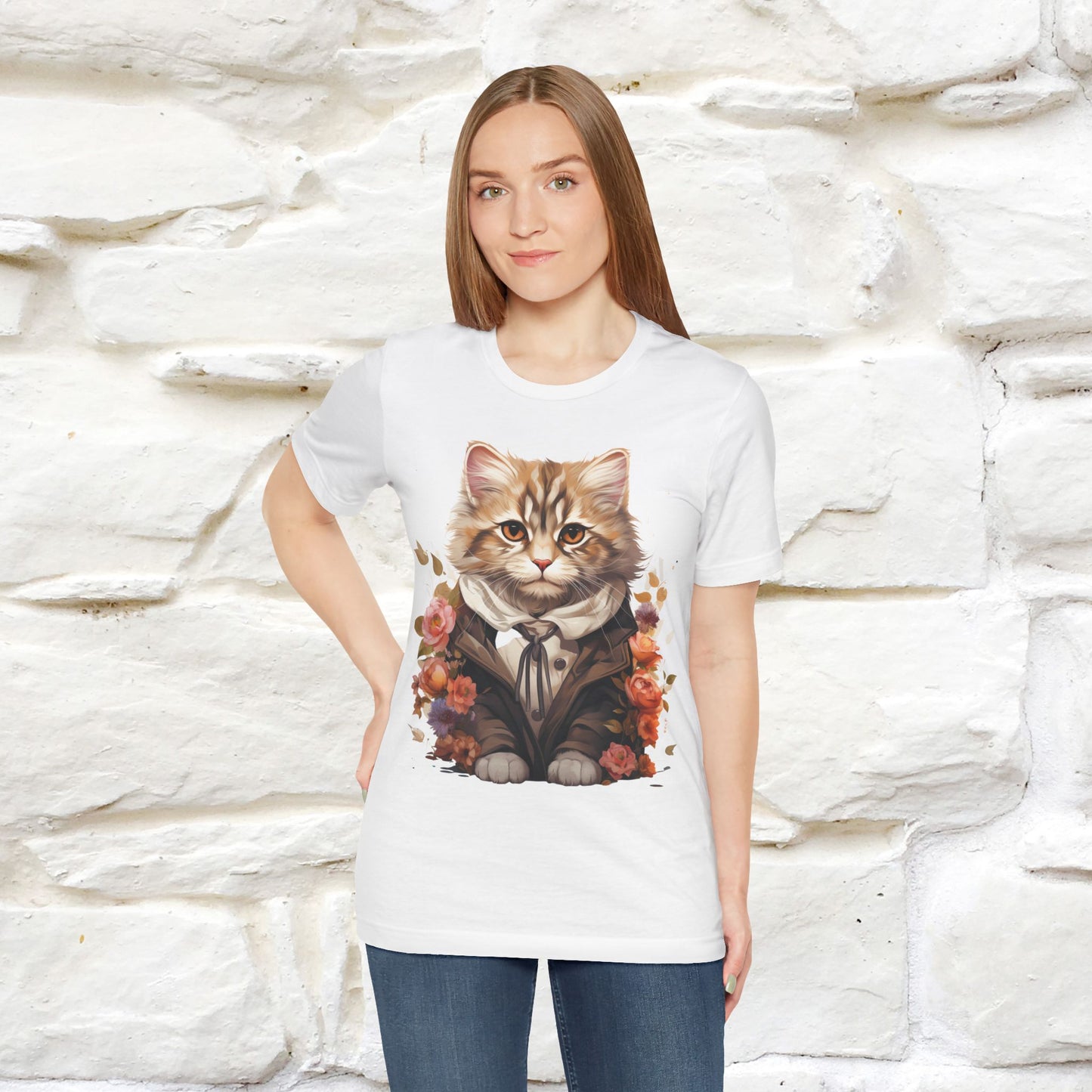 "Mr. Meow" Elegant Cat T-Shirt for Men & Women | 100% Cotton* - Nunu&Miao Studio