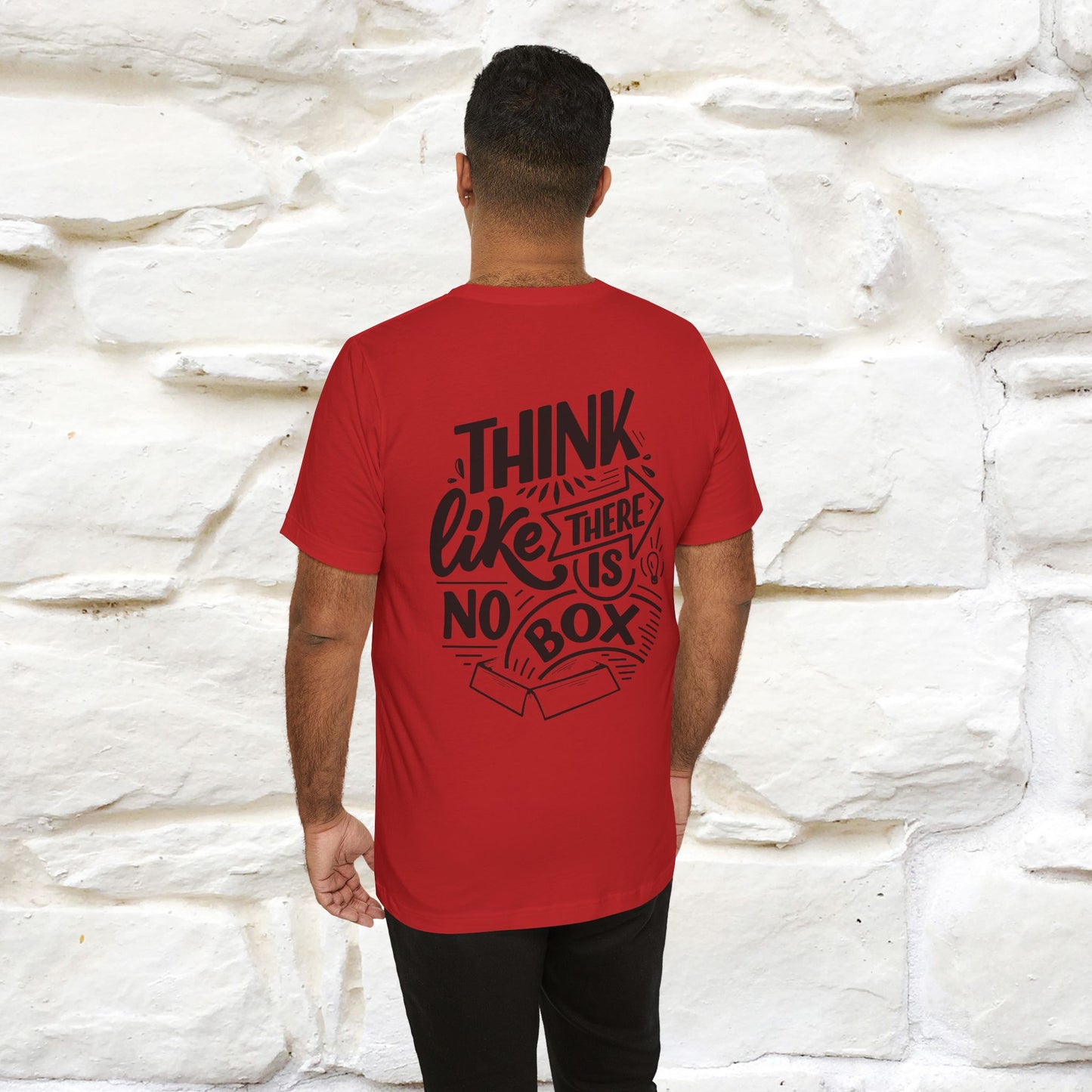 "Think Like There Is No Box" Cat T-Shirt| Front & Back Design | Nunu&Miao Studio