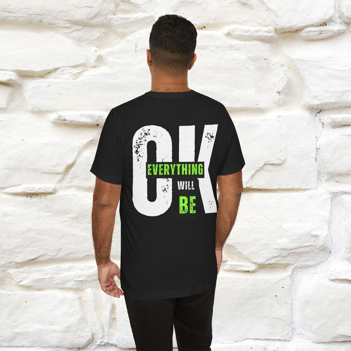 ''Everything Will Be Ok '' Cat T-Shirt Front and Back Design | Nunu&Miao Studio