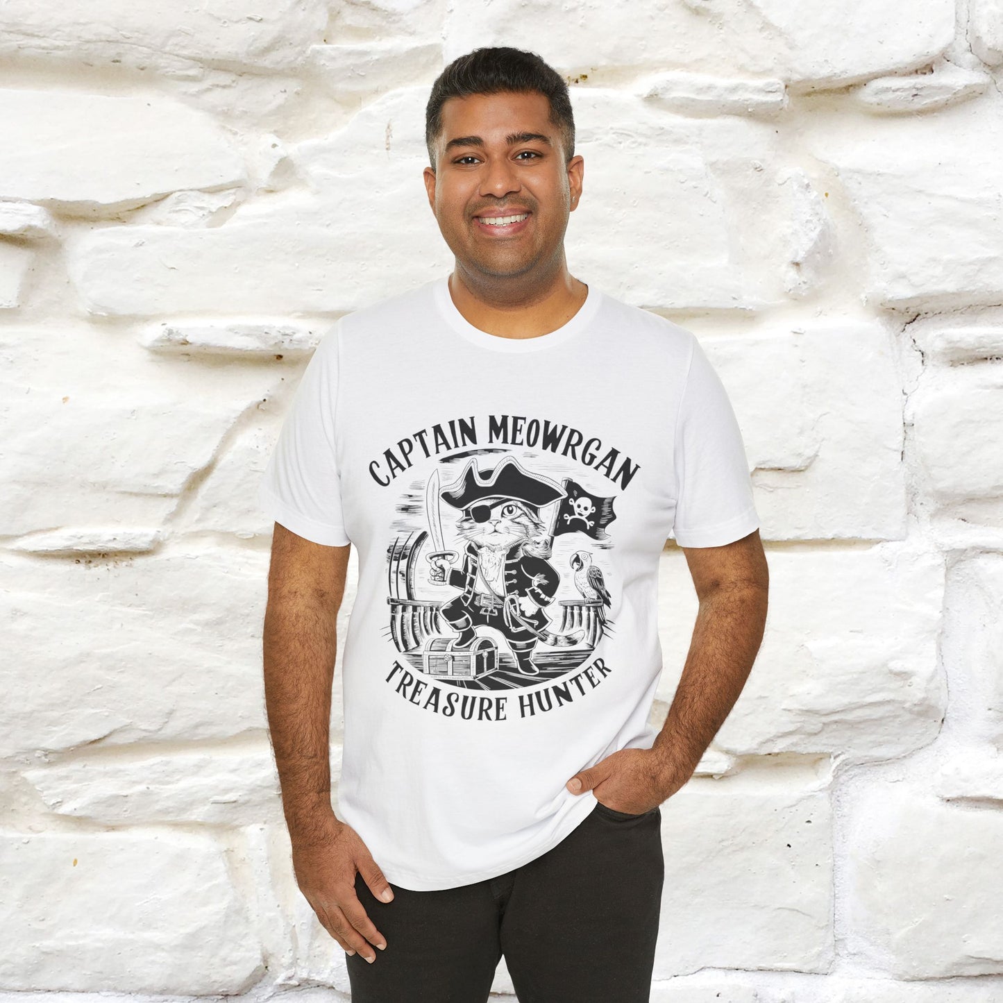 Captain Meowrgan Treasure Hunter |  |Cat T-Shirt | Nunu&Miao Studio - Nunu&Miao Studio