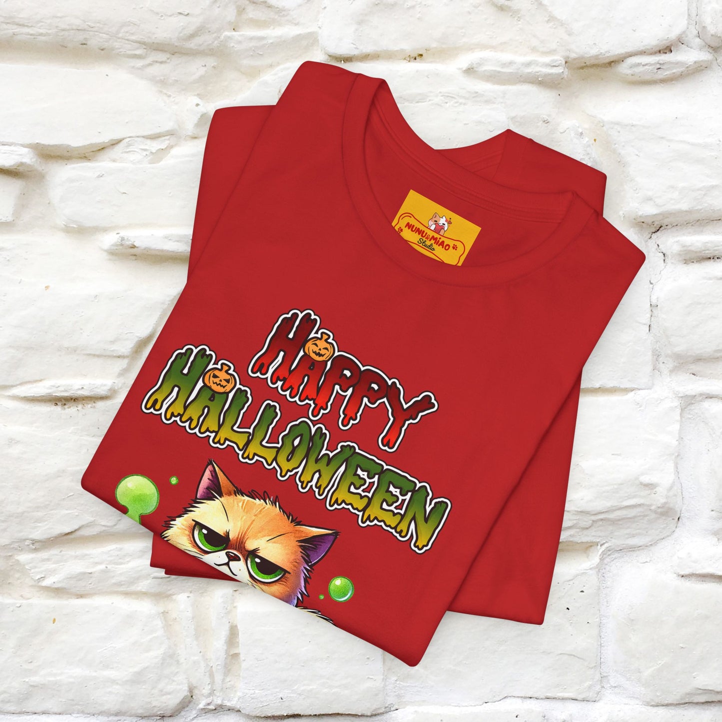 "Angry Cat Happy Halloween" Cat T-shirt |Nunu&Miao Studio