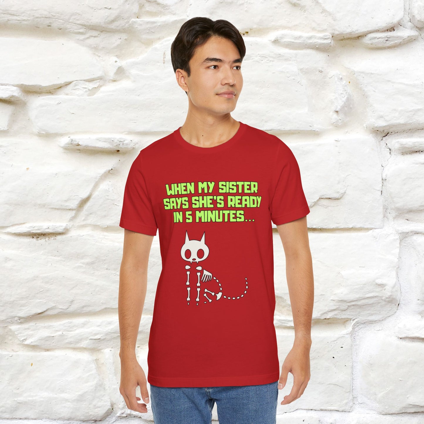 “When my sister says she’s ready in 5 minutes…” | Cat T-Shirt | Nunu&Miao Studio