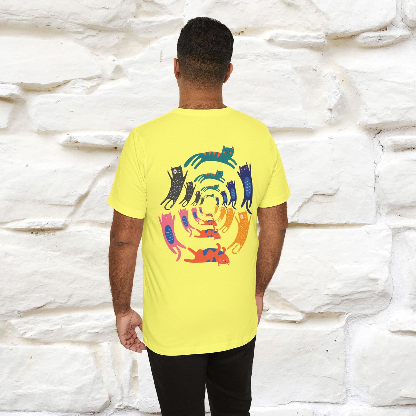 "The Hypnotic Meow'' Cat T-Shirt Front and Back Design | Nunu&Miao Studio