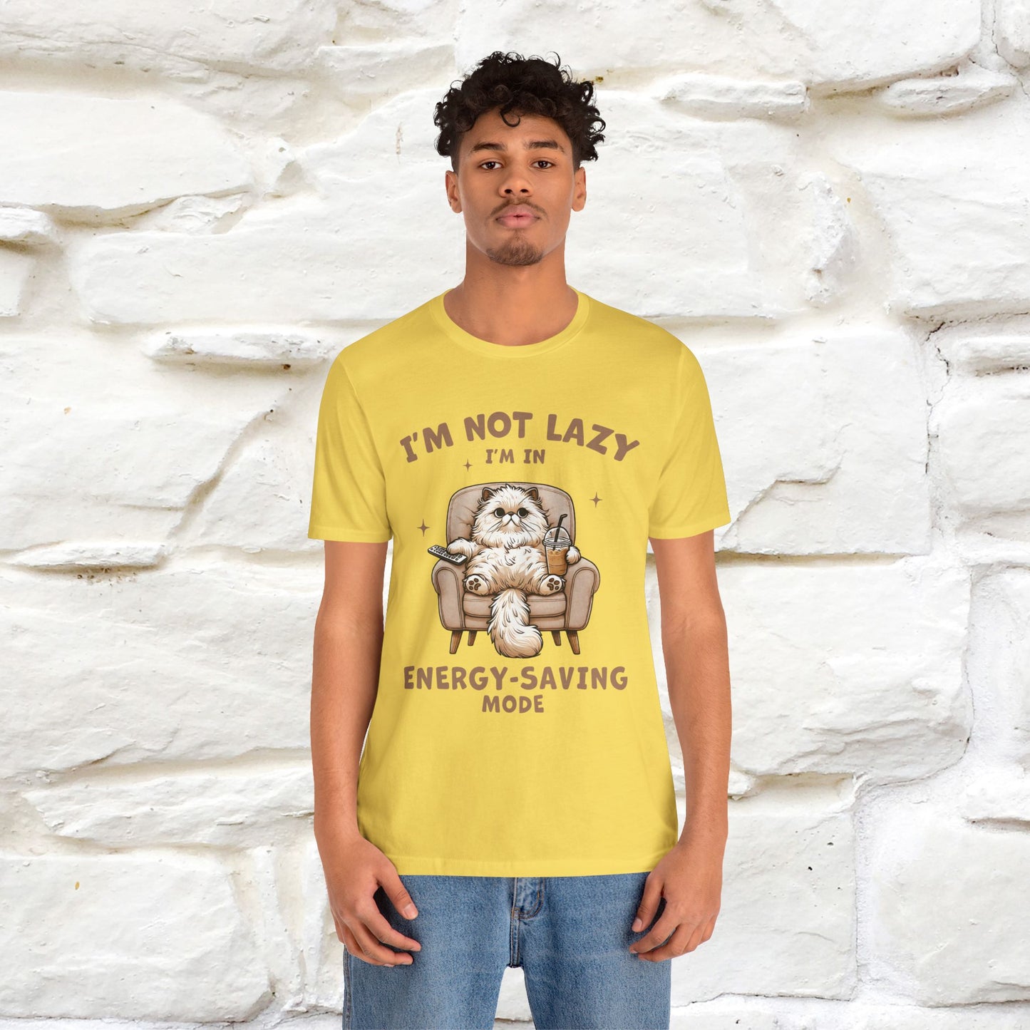 "I'm Not Lazy I'm In Energy-Saving Mode " Cat T-shirt |Nunu&Miao Studio
