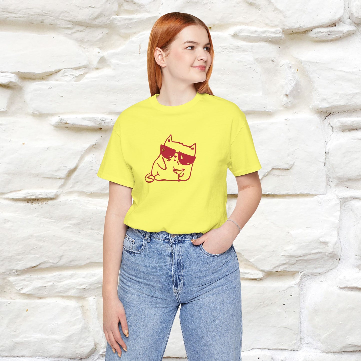 "I’m Happy, Which Often Looks Like Crazy" Cat T-Shirt| Front & Back Design | Nunu&Miao Studio
