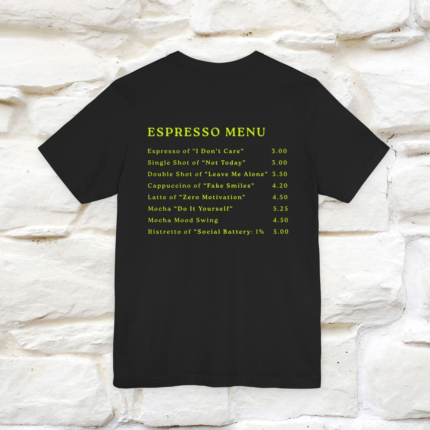 "More Espresso Less Depresso" |Cat T-Shirt | Nunu&Miao Studio