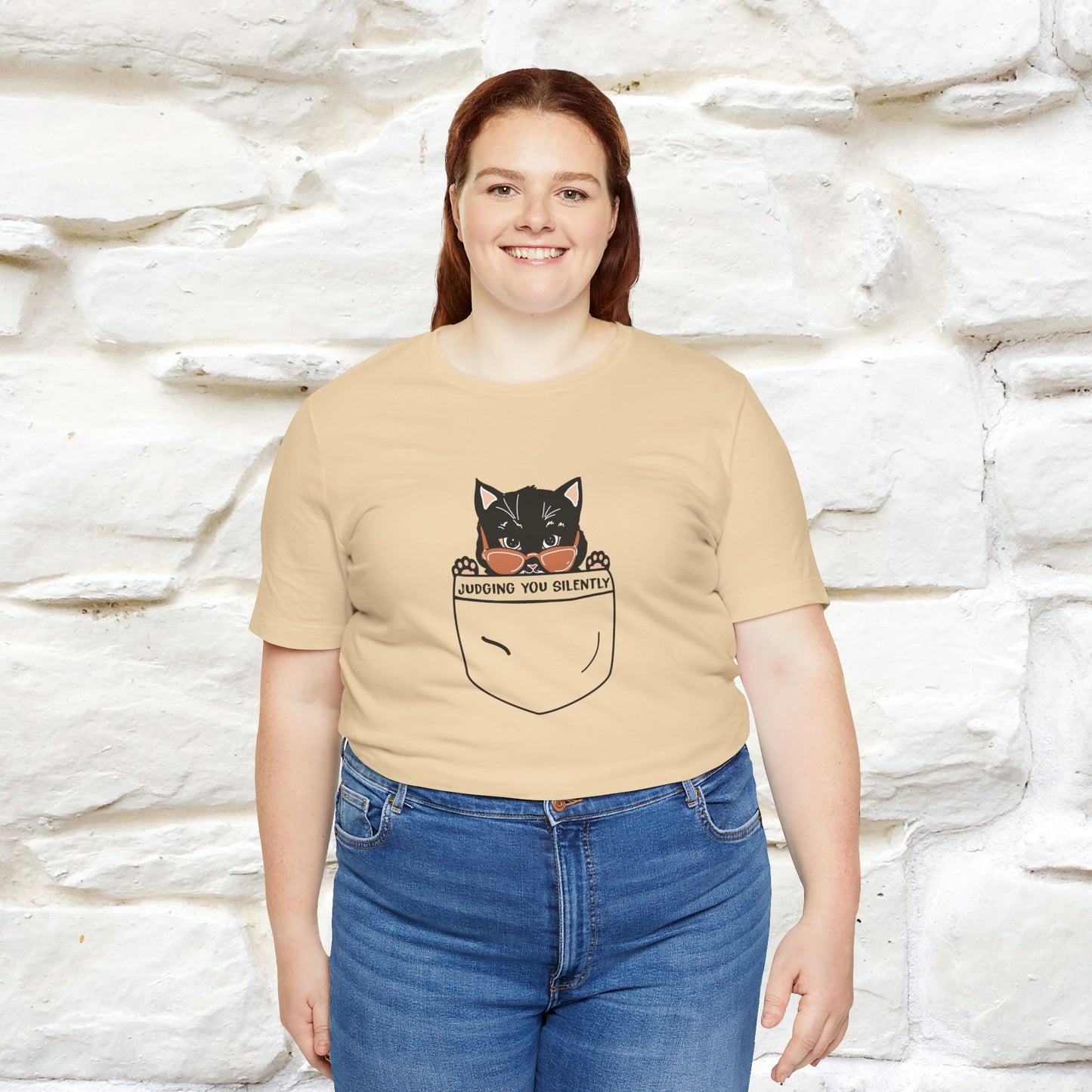 Judging You Silently Cat T-Shirt for Men | 100% Cotton* Funny & Sassy Tee - Nunu&Miao Studio