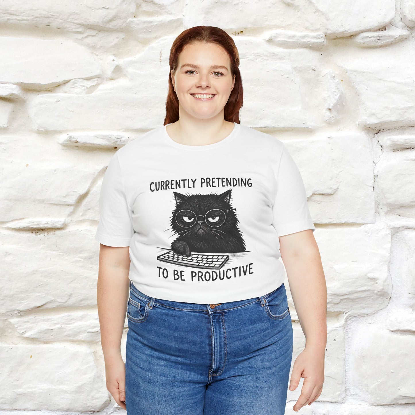 "Currently Pretending To Be Productive" |Cat T-Shirt | Nunu&Miao Studio