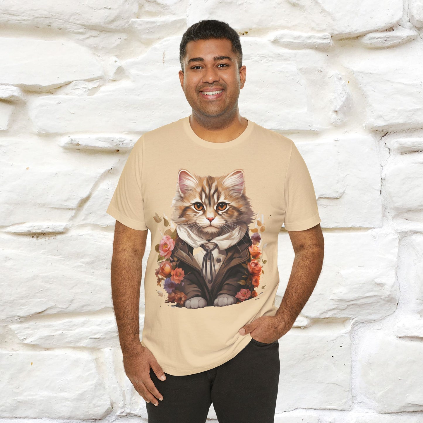 "Mr. Meow" Elegant Cat T-Shirt for Men & Women | 100% Cotton* - Nunu&Miao Studio