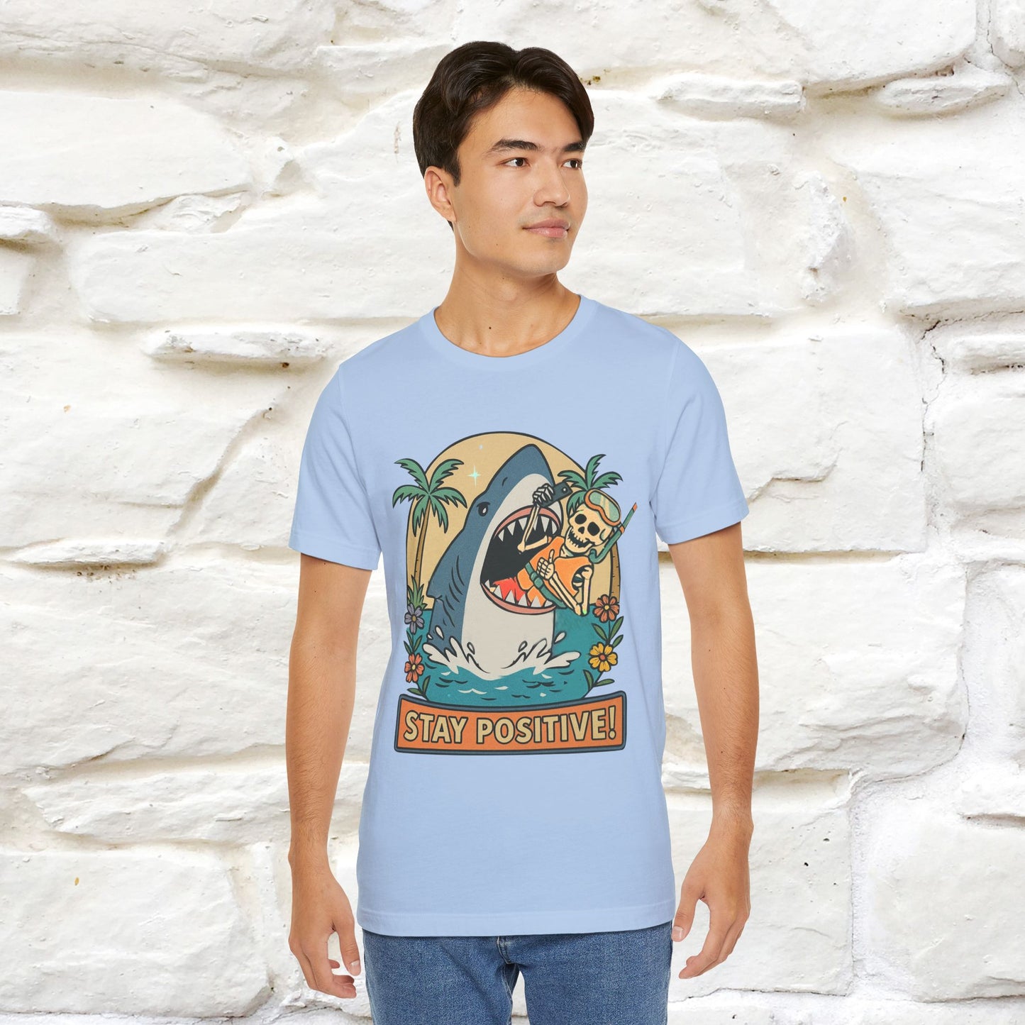 "Stay Positive" Funny T-shirt |Nunu&Miao Studio - Nunu&Miao Studio