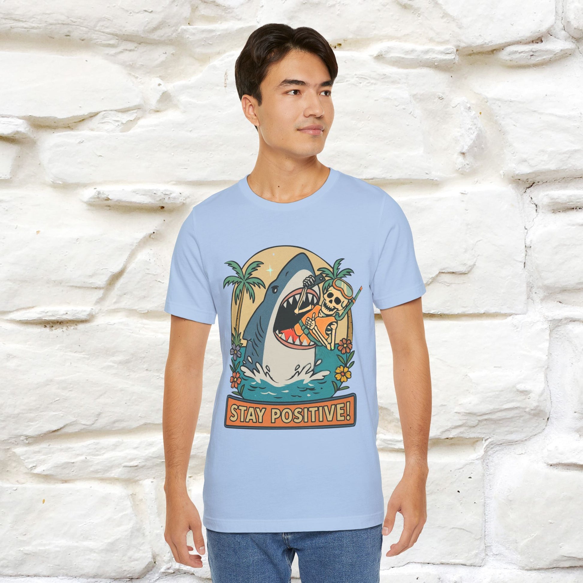 "Stay Positive" Funny T-shirt |Nunu&Miao Studio - Nunu&Miao Studio