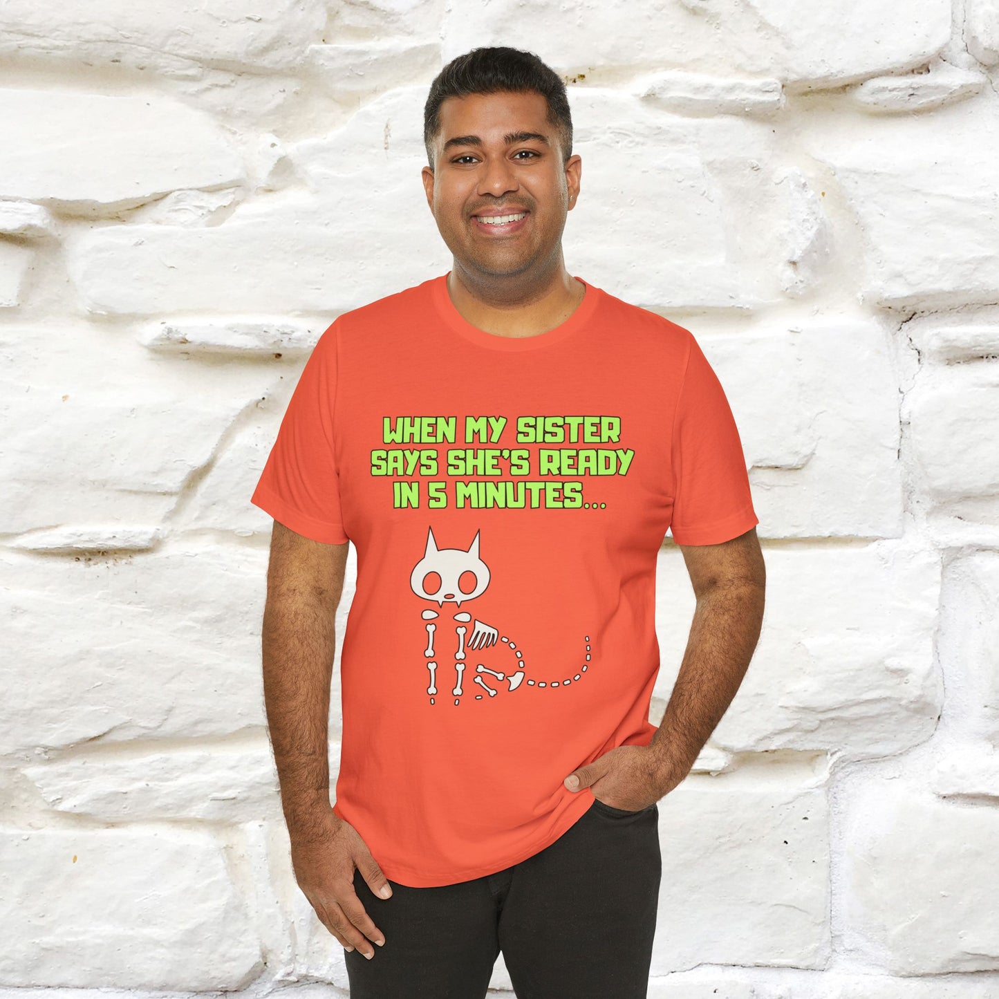 “When my sister says she’s ready in 5 minutes…” | Cat T-Shirt | Nunu&Miao Studio