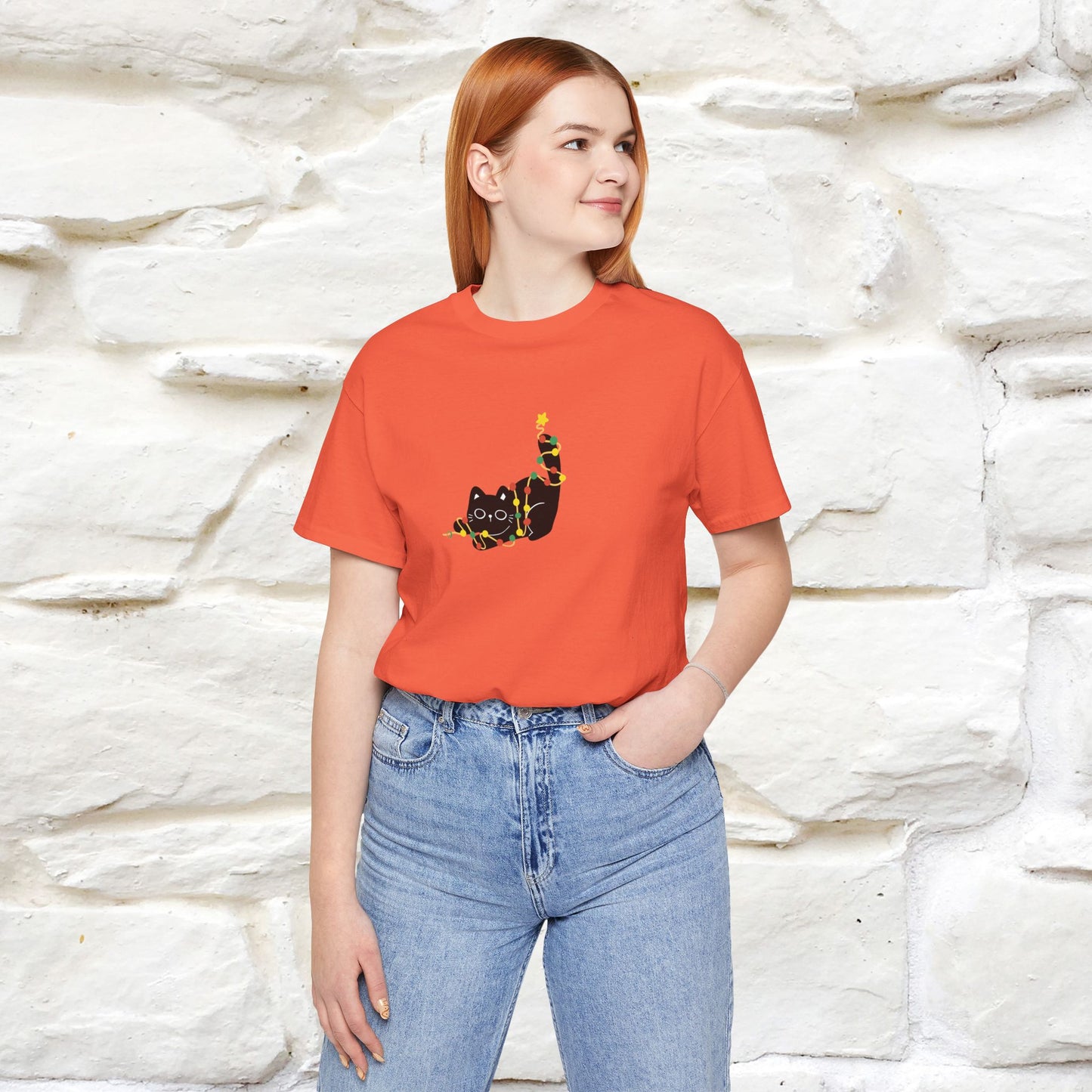 ''Be The Light" Cat T-Shirt| Front & Back Design | Nunu&Miao Studio