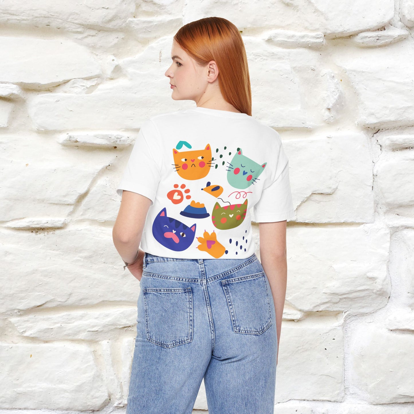 ''The Power Of Meow'' Cat T-Shirt Front and Back Design | Nunu&Miao Studio