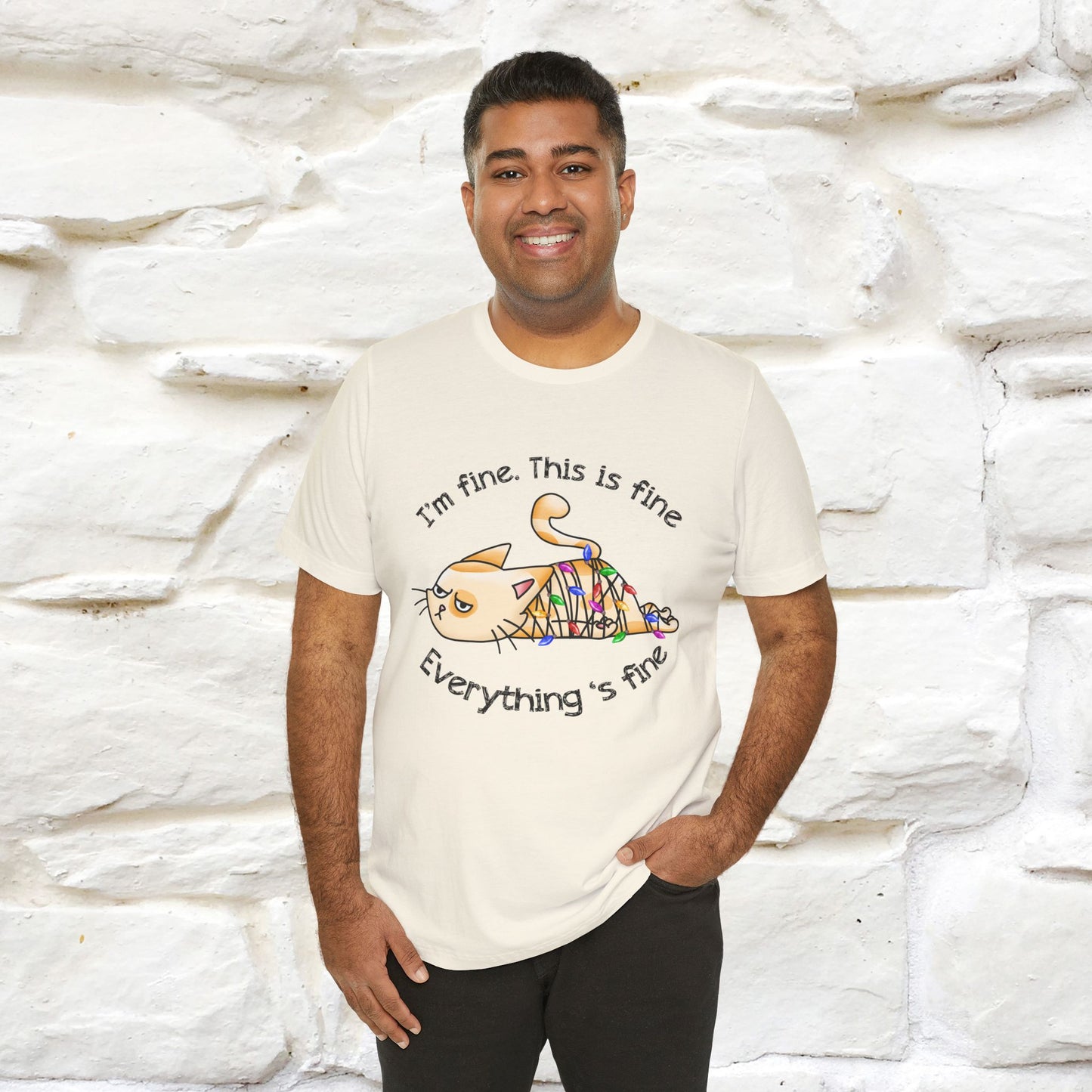 "This Is Fine" |Funny Cat T-Shirt | Nunu&Miao Studio