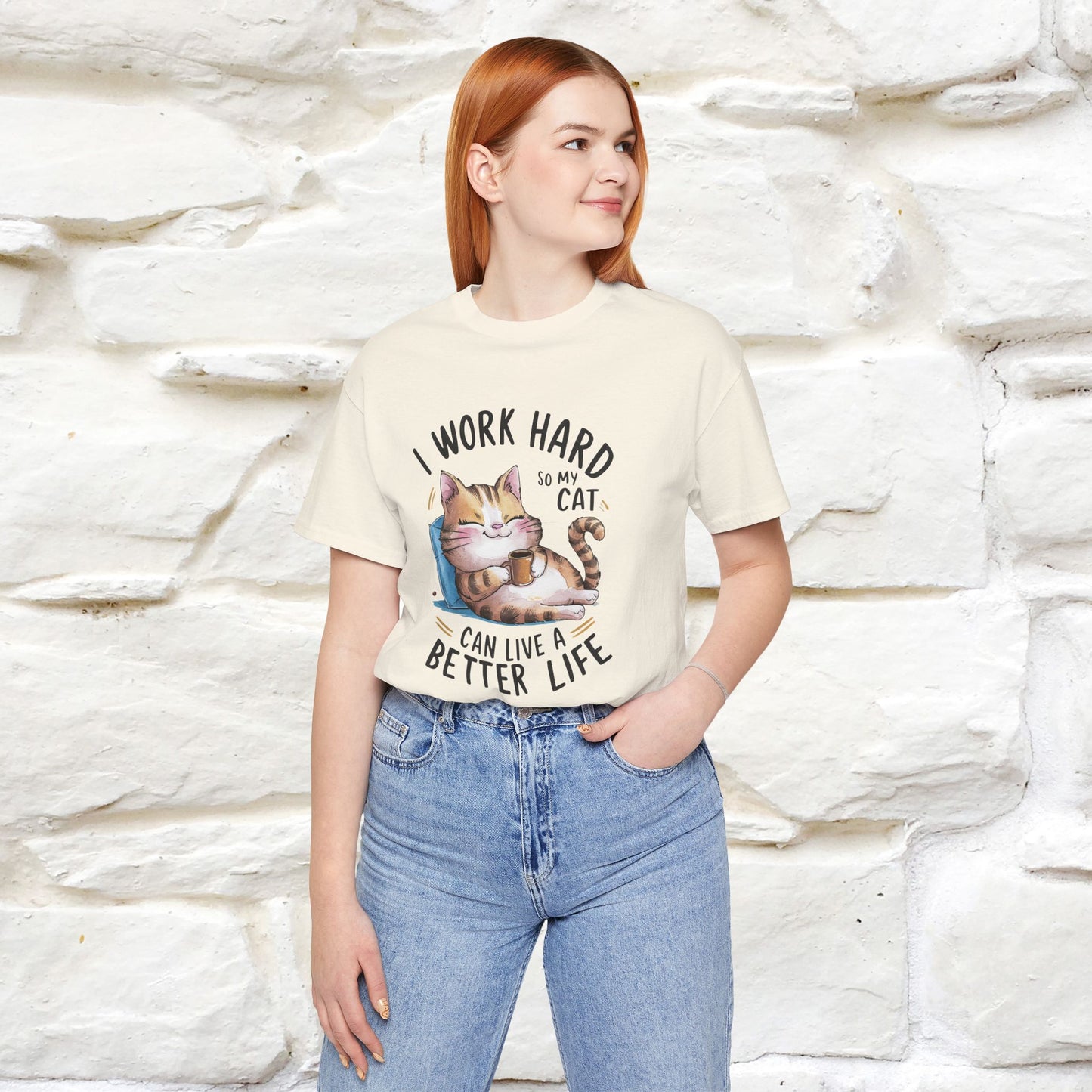 I Work Hard So My Cat Can Have a Better Life | Funny Cat Shirt | Nunu&Miao Studio - Nunu&Miao Studio