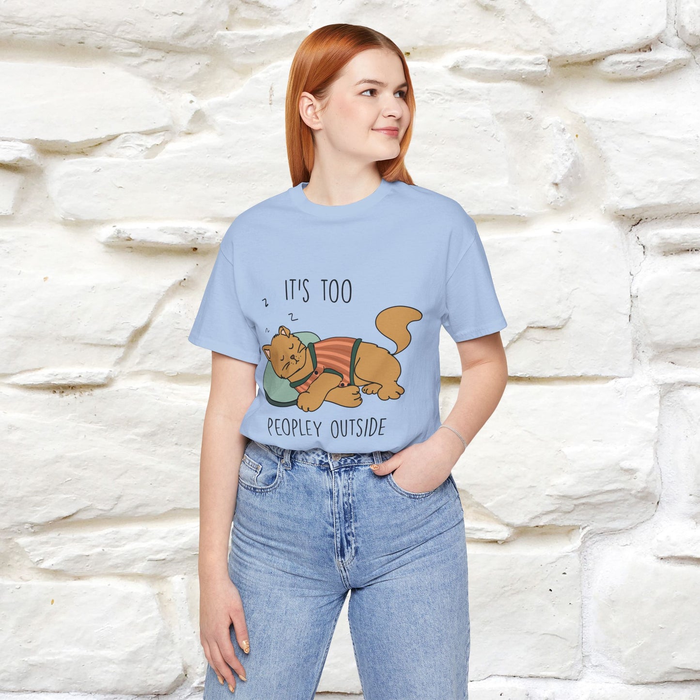 ''It’s Too Peopley Outside'' | Funny Cat T-Shirt | Nunu&Miao Studio