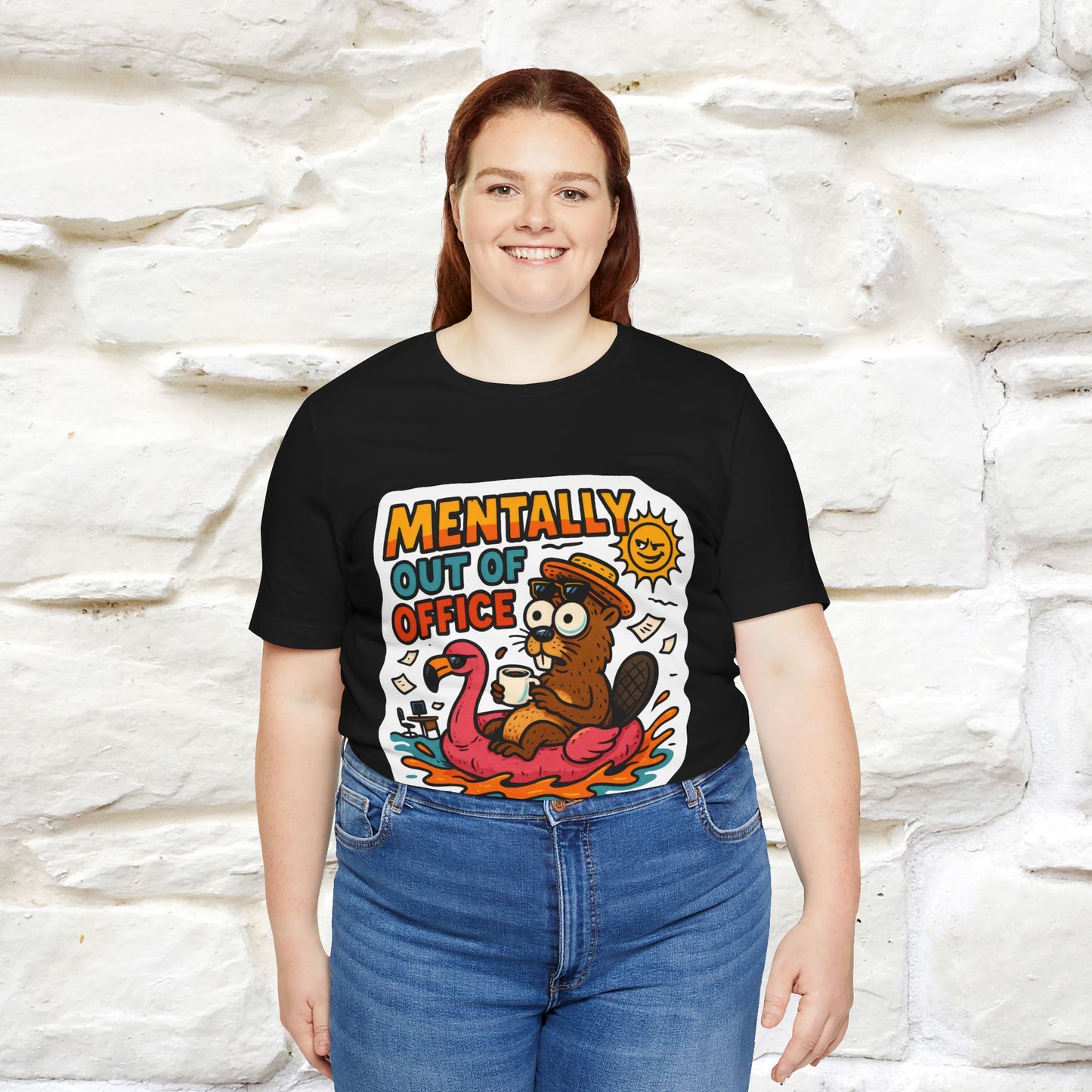 ''Mentally Out Of Office''| Sarcastic Cat T-Shirt | Nunu&Miao Studio