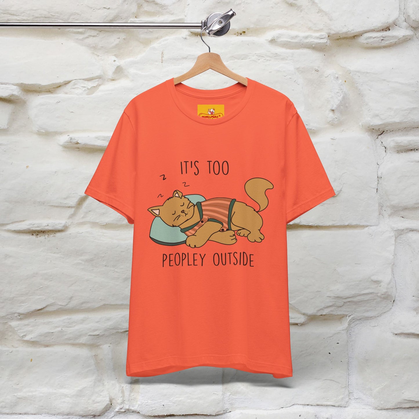''It’s Too Peopley Outside'' | Funny Cat T-Shirt | Nunu&Miao Studio