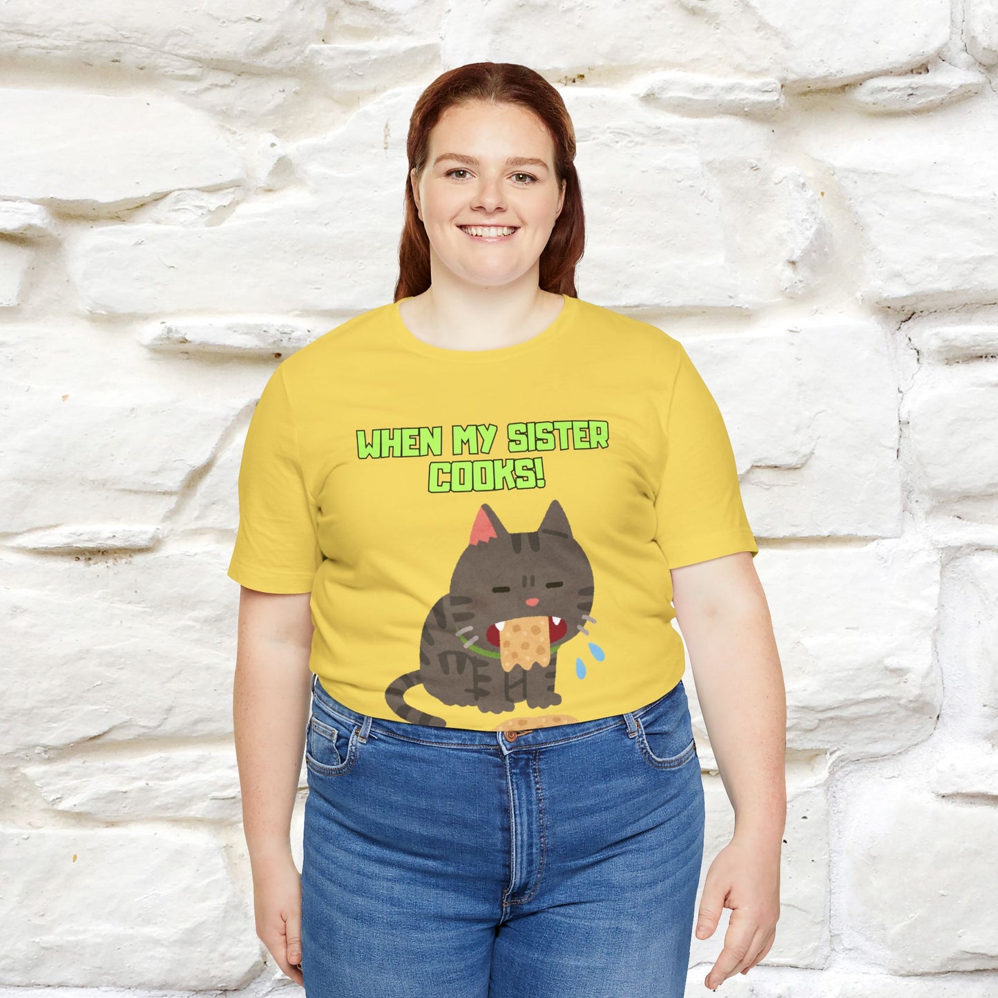 "When My Sister Cooks" Funny Cat T-shirt |Nunu&Miao Studio