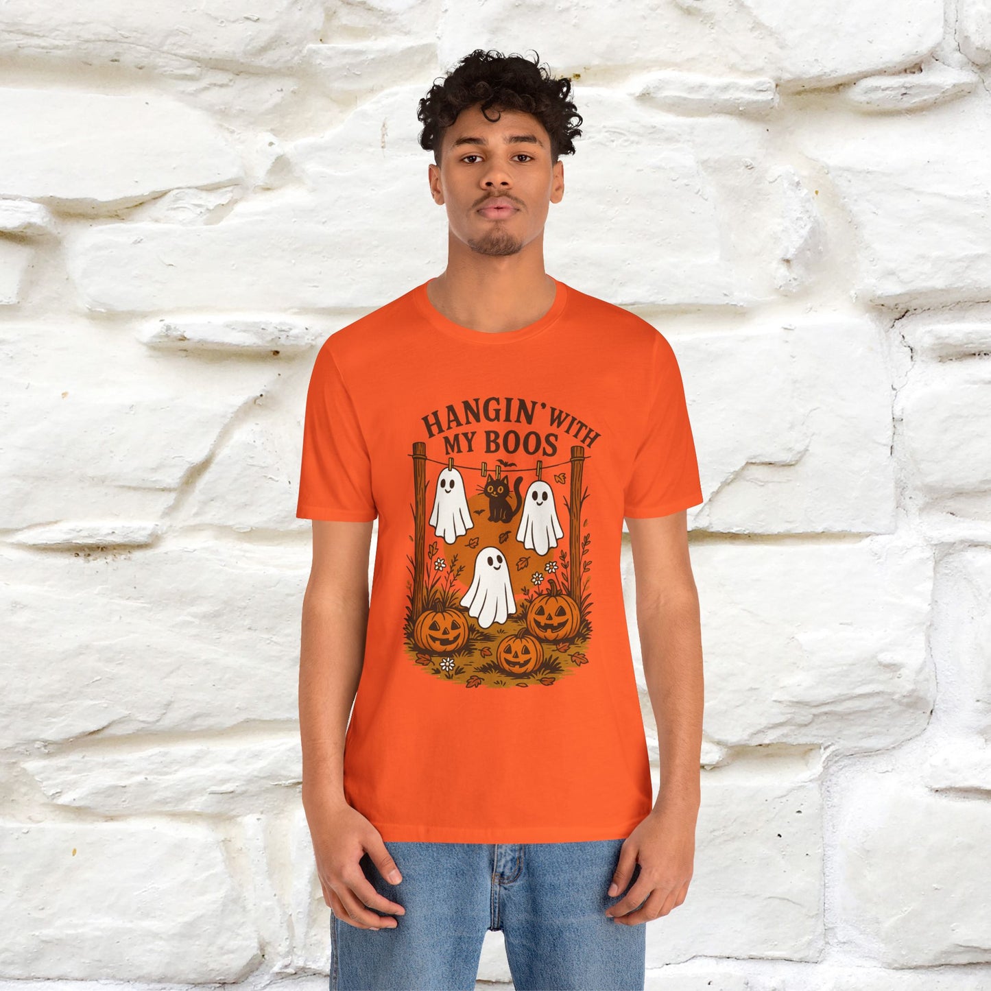 "Hanging With My Boos" Halloween Cat T-shirt |Nunu&Miao Studio - Nunu&Miao Studio