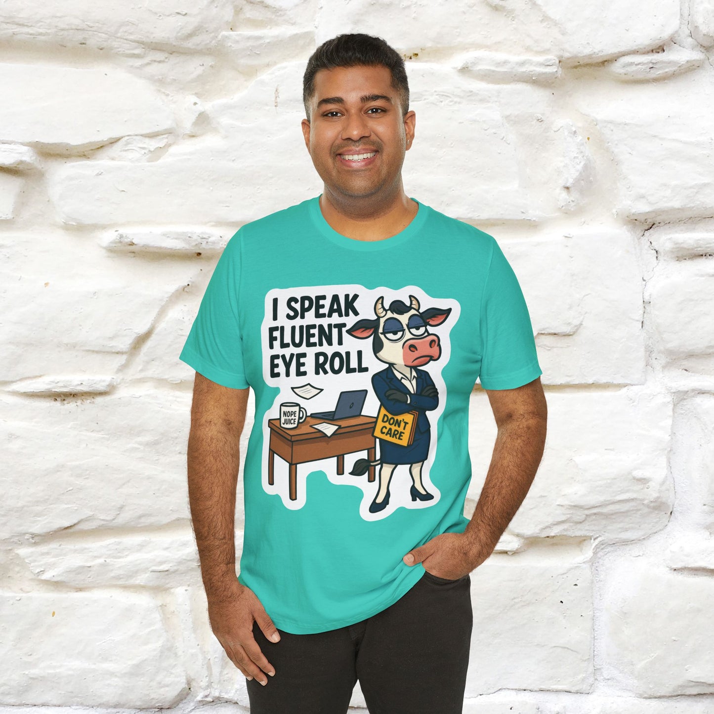 ''I Speak Fluent Eye Roll ''| Sarcastic Cat T-Shirt | Nunu&Miao Studio