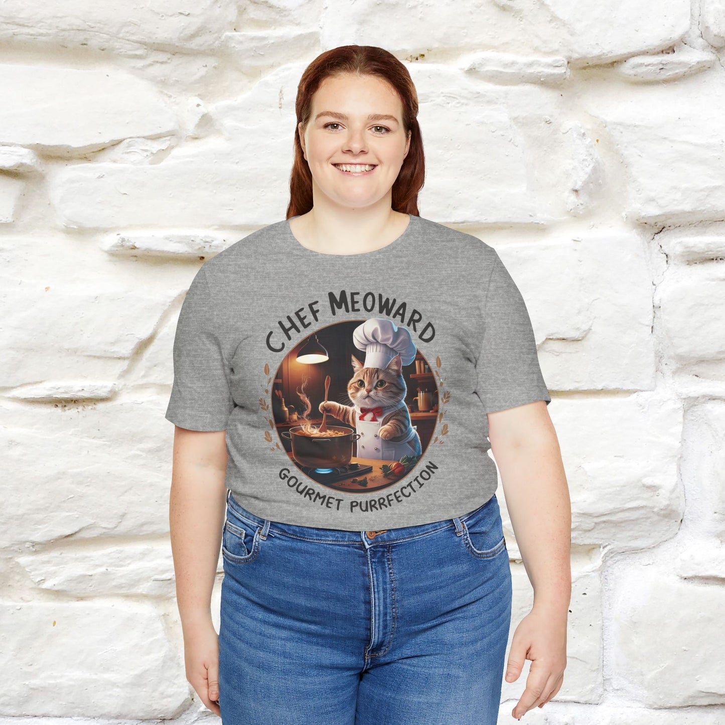 "Chef Meoward Gourmet Purrfection" Cat T-Shirt for Men & Women | 100% Cotton* - Nunu&Miao Studio