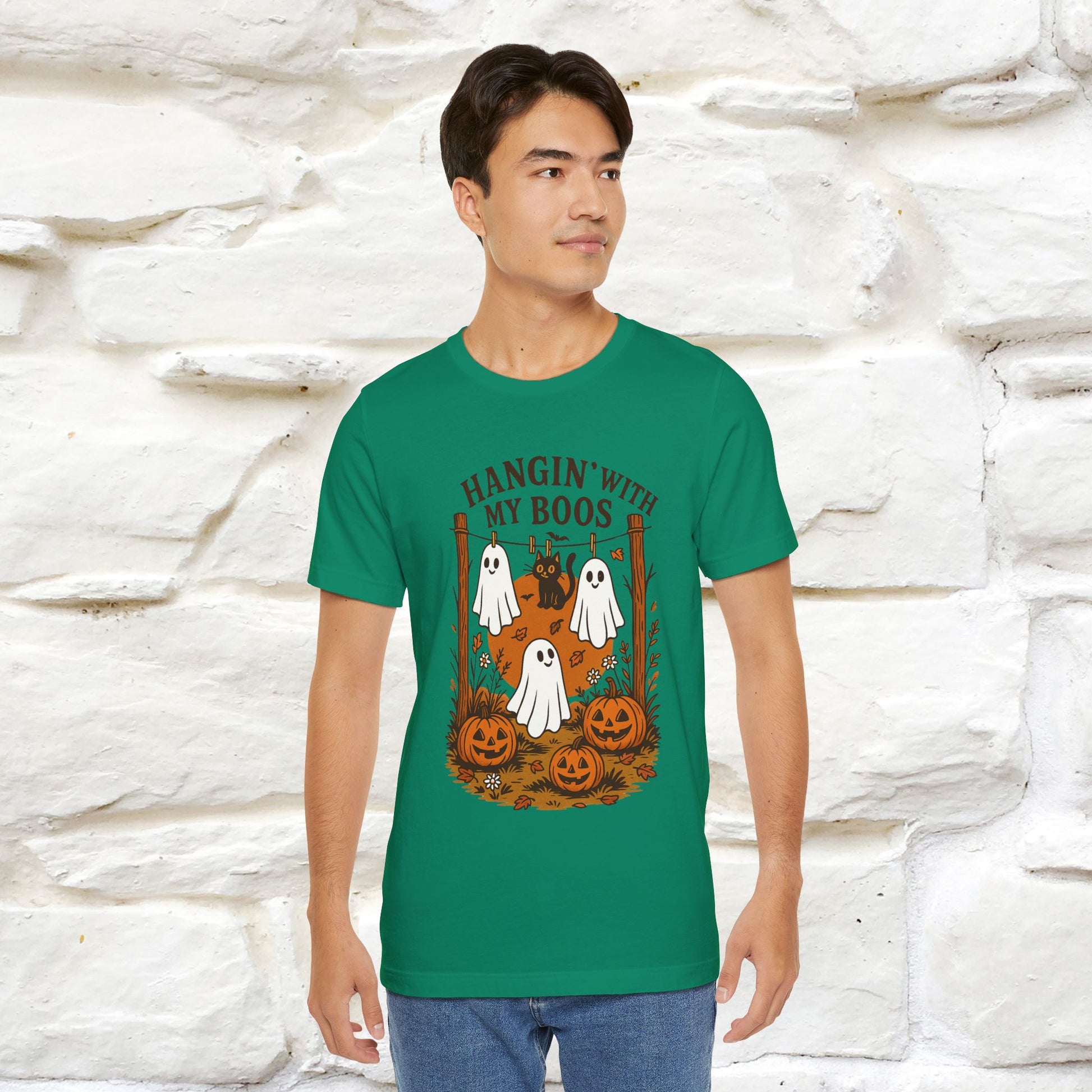 "Hanging With My Boos" Halloween Cat T-shirt |Nunu&Miao Studio - Nunu&Miao Studio