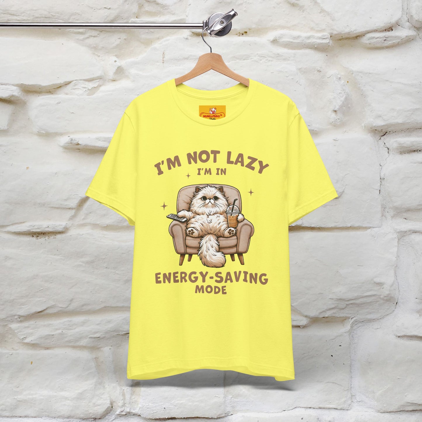 "I'm Not Lazy I'm In Energy-Saving Mode " Cat T-shirt |Nunu&Miao Studio