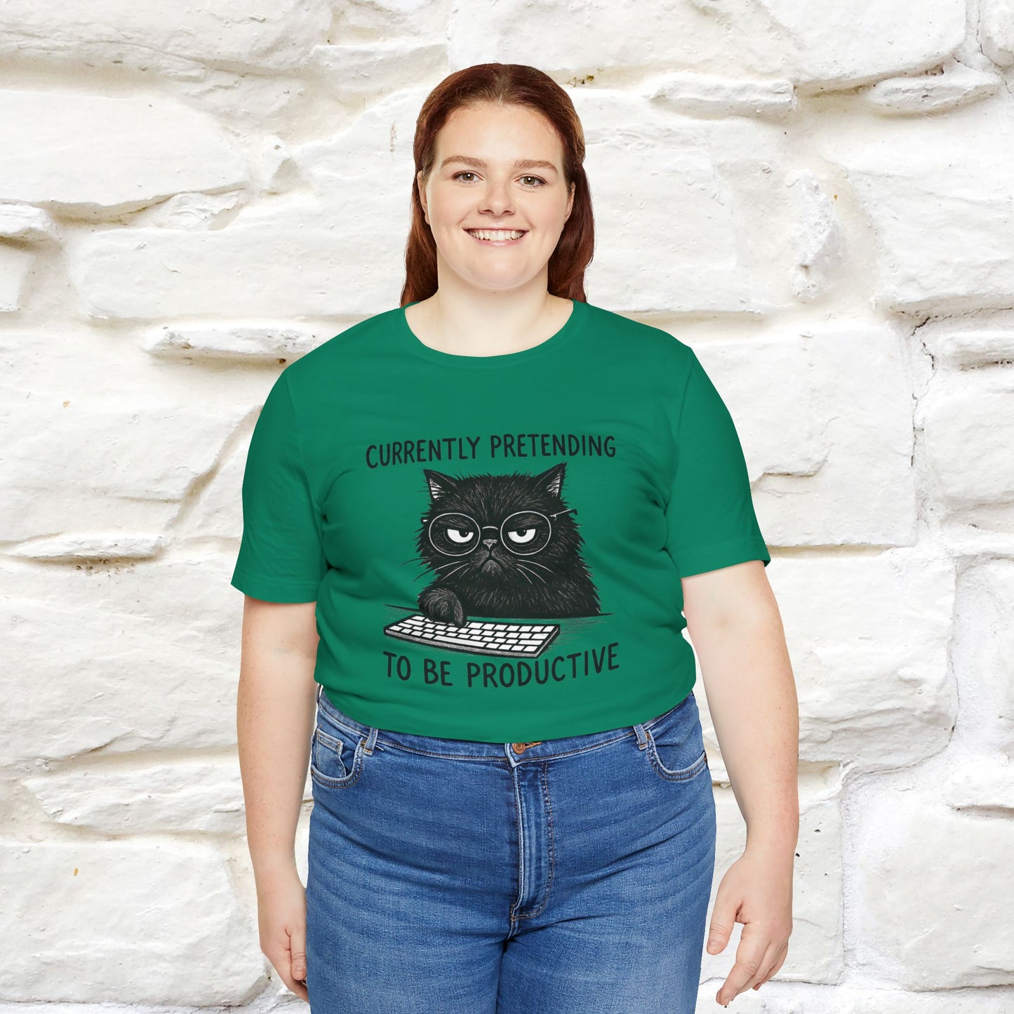 "Currently Pretending To Be Productive" |Cat T-Shirt | Nunu&Miao Studio