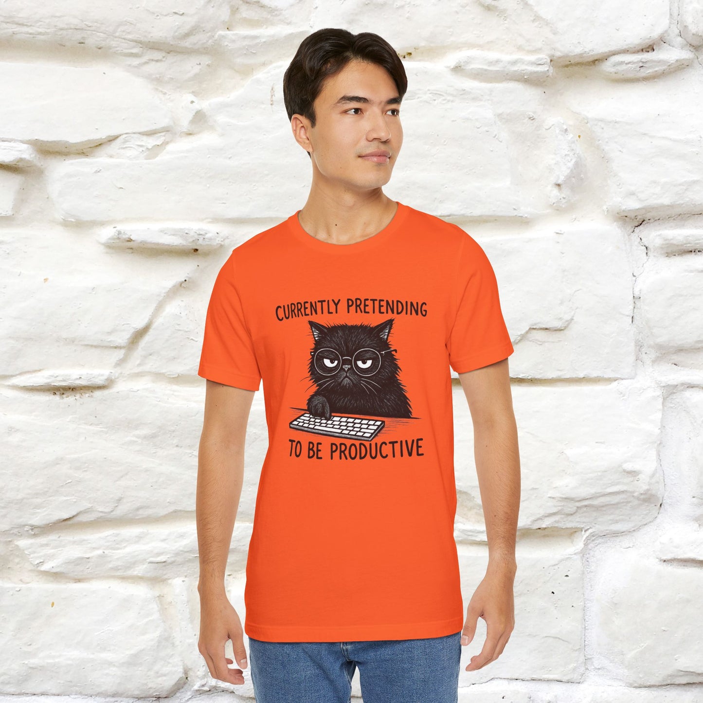 "Currently Pretending To Be Productive" |Cat T-Shirt | Nunu&Miao Studio