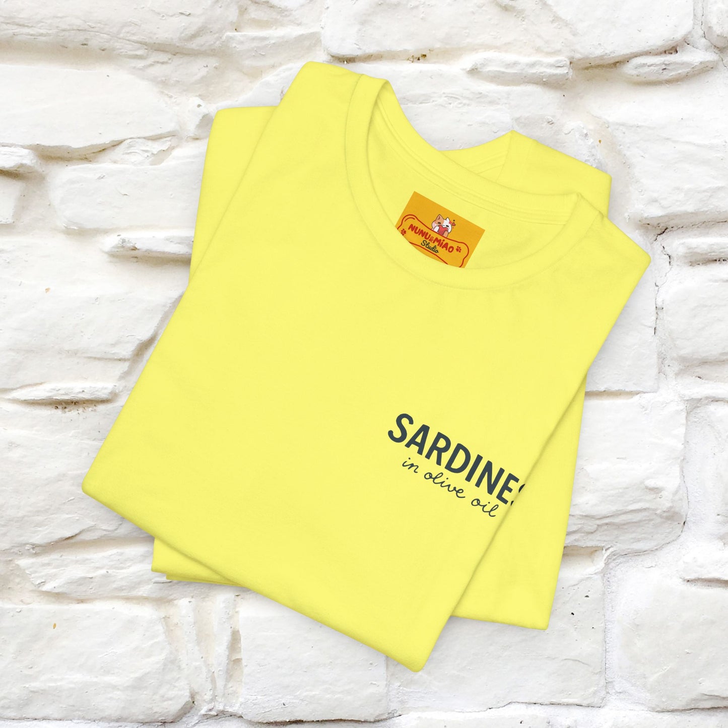 "Sardines In Olive Oil" Cute T-shirt | Front & Back Design|Nunu&Miao Studio