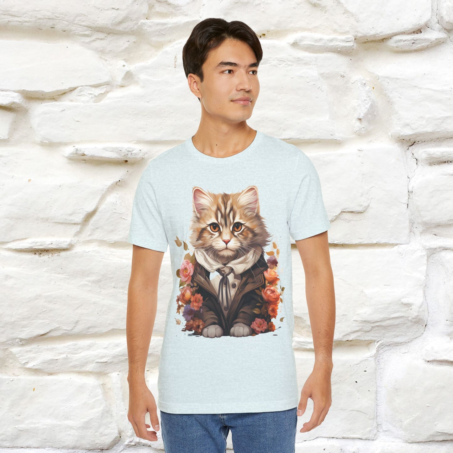 "Mr. Meow" Elegant Cat T-Shirt for Men & Women | 100% Cotton* - Nunu&Miao Studio
