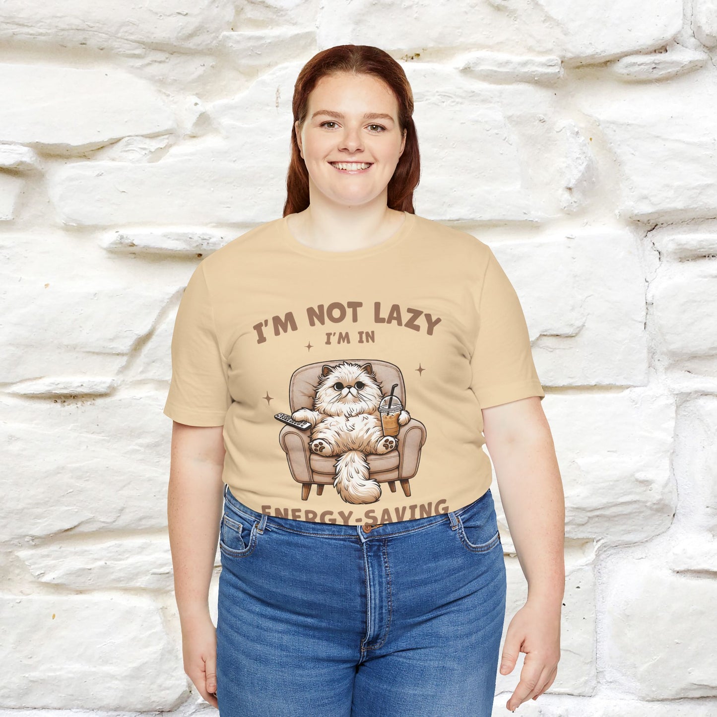 "I'm Not Lazy I'm In Energy-Saving Mode " Cat T-shirt |Nunu&Miao Studio
