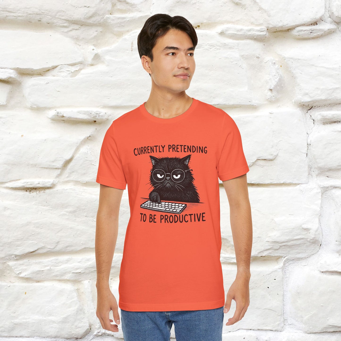 "Currently Pretending To Be Productive" |Cat T-Shirt | Nunu&Miao Studio