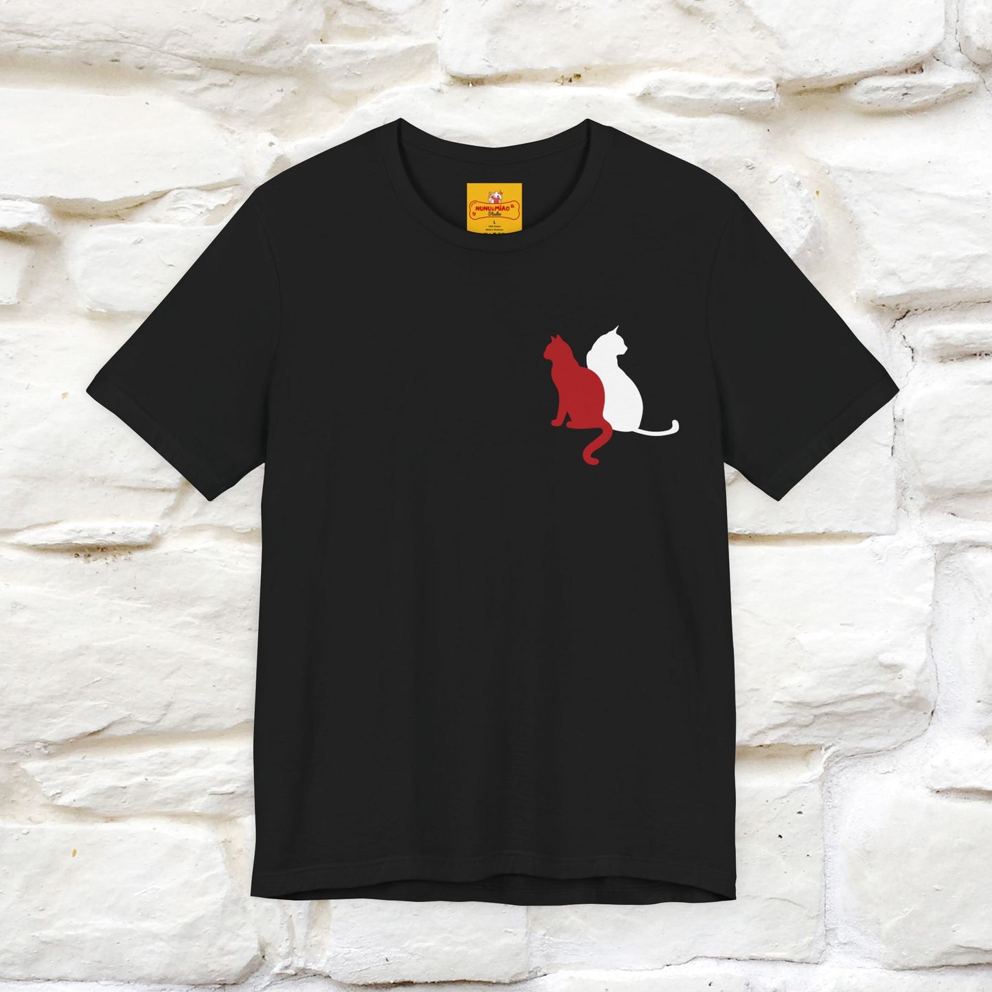 ''Modern Shapes'' Cat T-Shirt Front and Back Design | Nunu&Miao Studio