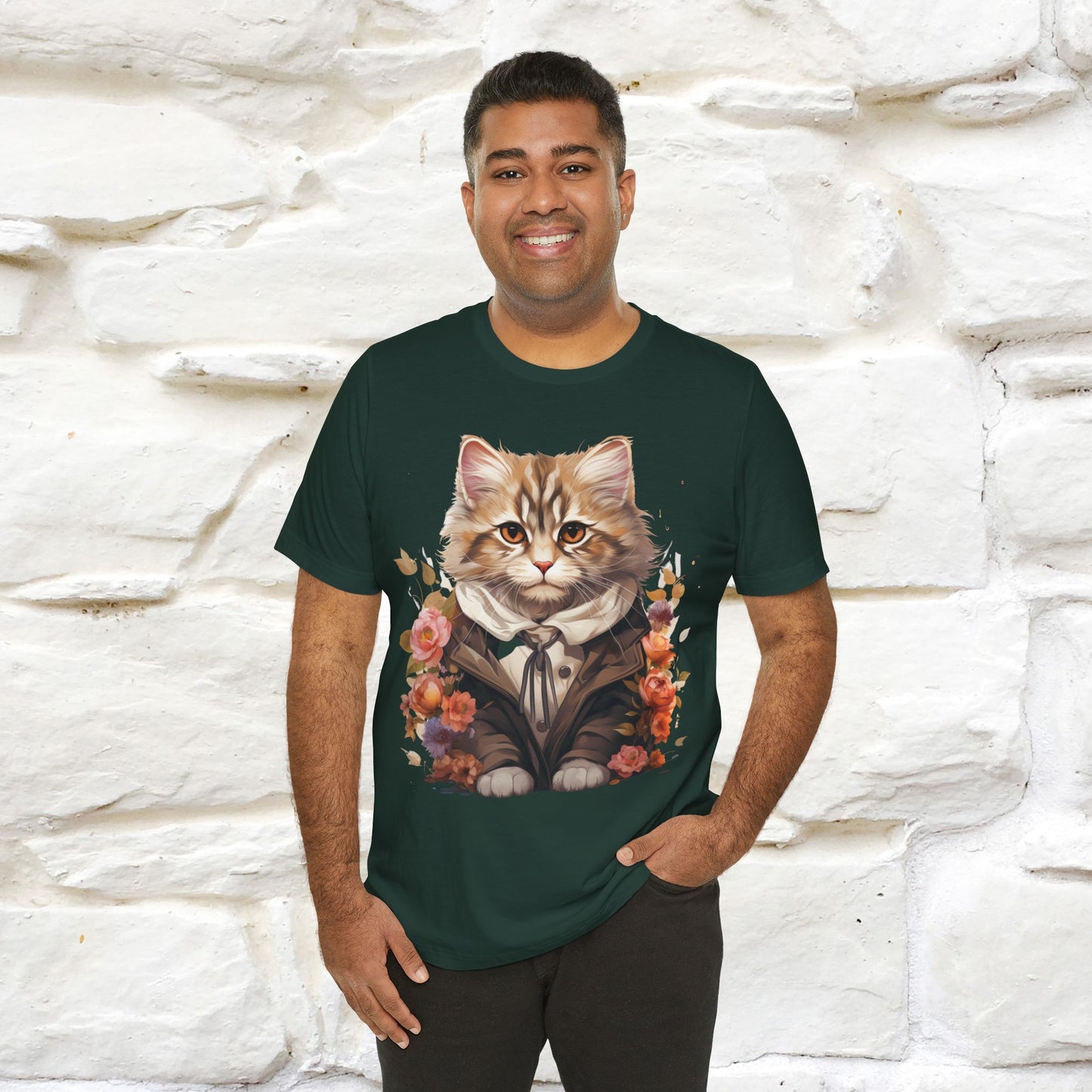 "Mr. Meow" Elegant Cat T-Shirt for Men & Women | 100% Cotton* - Nunu&Miao Studio