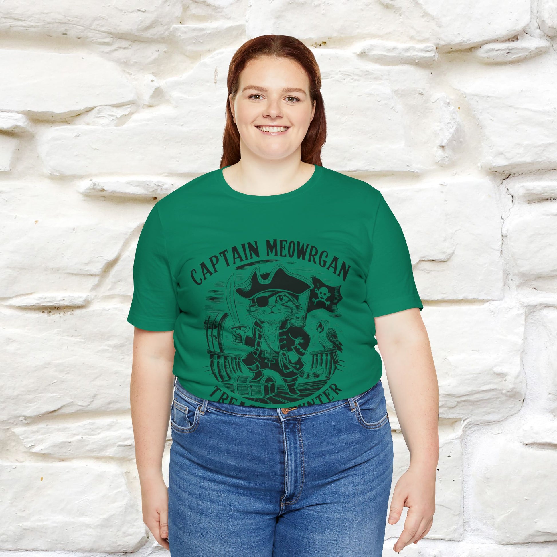 Captain Meowrgan Treasure Hunter |  |Cat T-Shirt | Nunu&Miao Studio - Nunu&Miao Studio