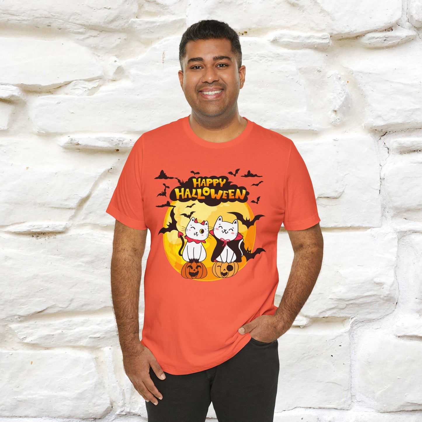 "Happy Halloween Cat Couple " Cat T-shirt |Nunu&Miao Studio