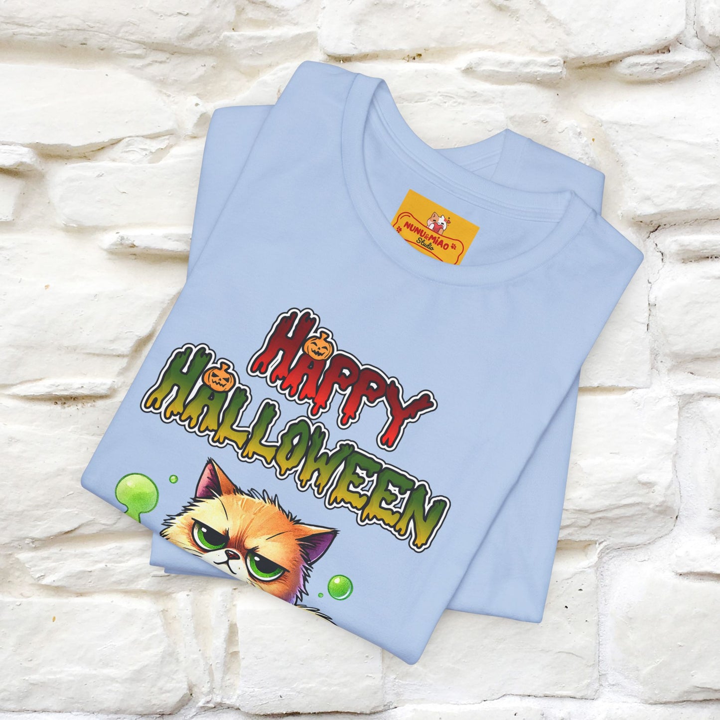"Angry Cat Happy Halloween" Cat T-shirt |Nunu&Miao Studio
