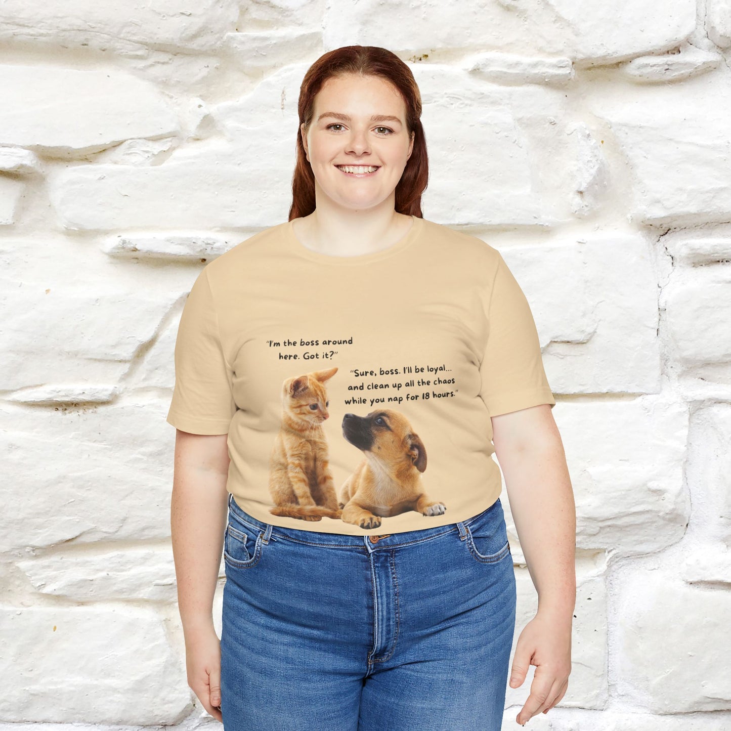 ''I am The Boss Here'' Funny Cat T-shirt for Men and Women 100% Cotton* - Nunu&Miao Studio