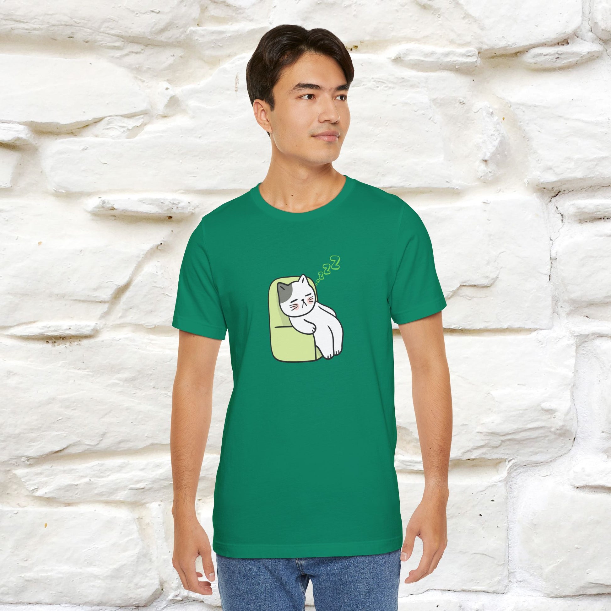 "Keep going… the couch isn’t going to nap on itself." Cat T-Shirt| Front & Back Design | Nunu&Miao Studio - Nunu&Miao Studio