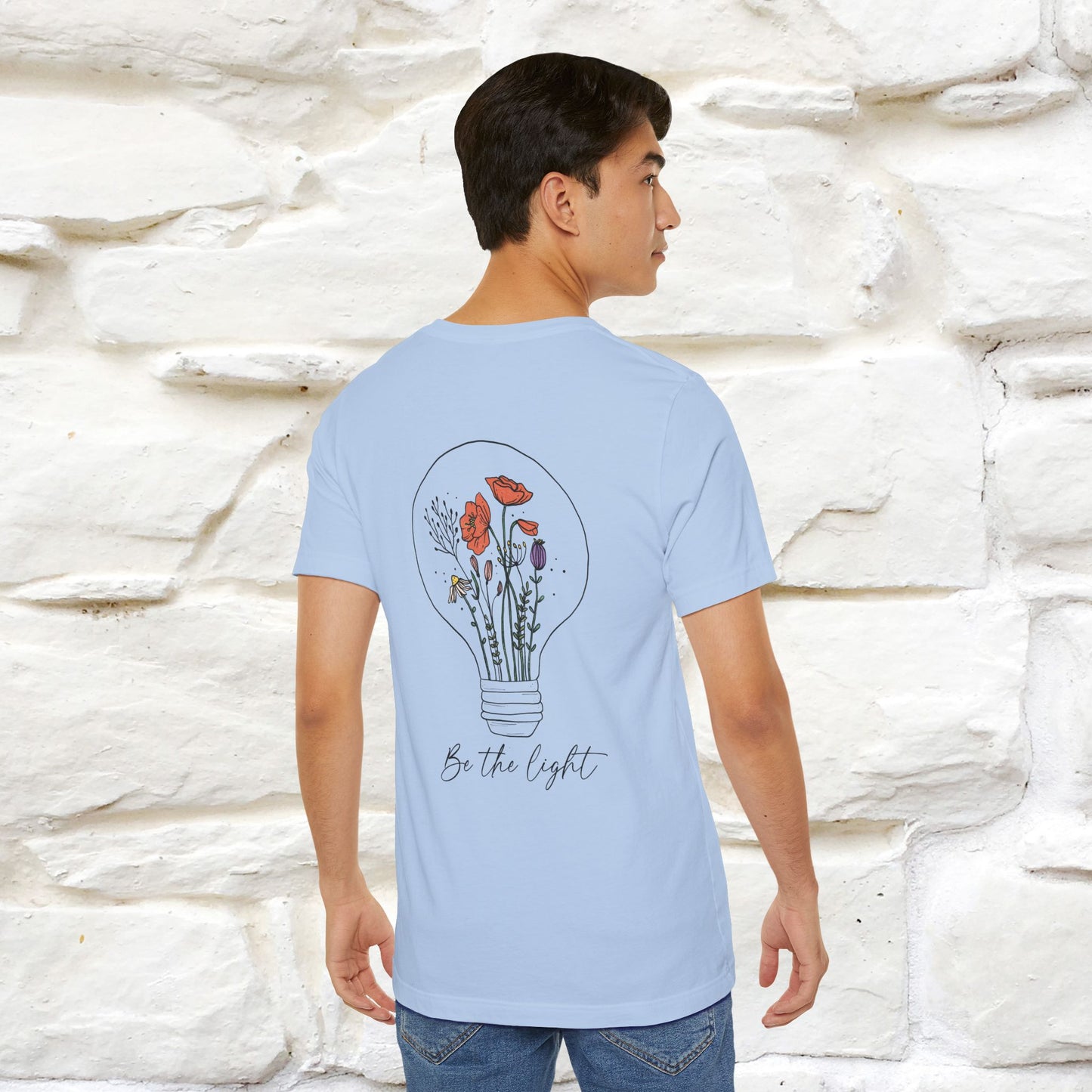 "Be The Light" Cat T-Shirt | Front & Back Design | Nunu&Miao Studio