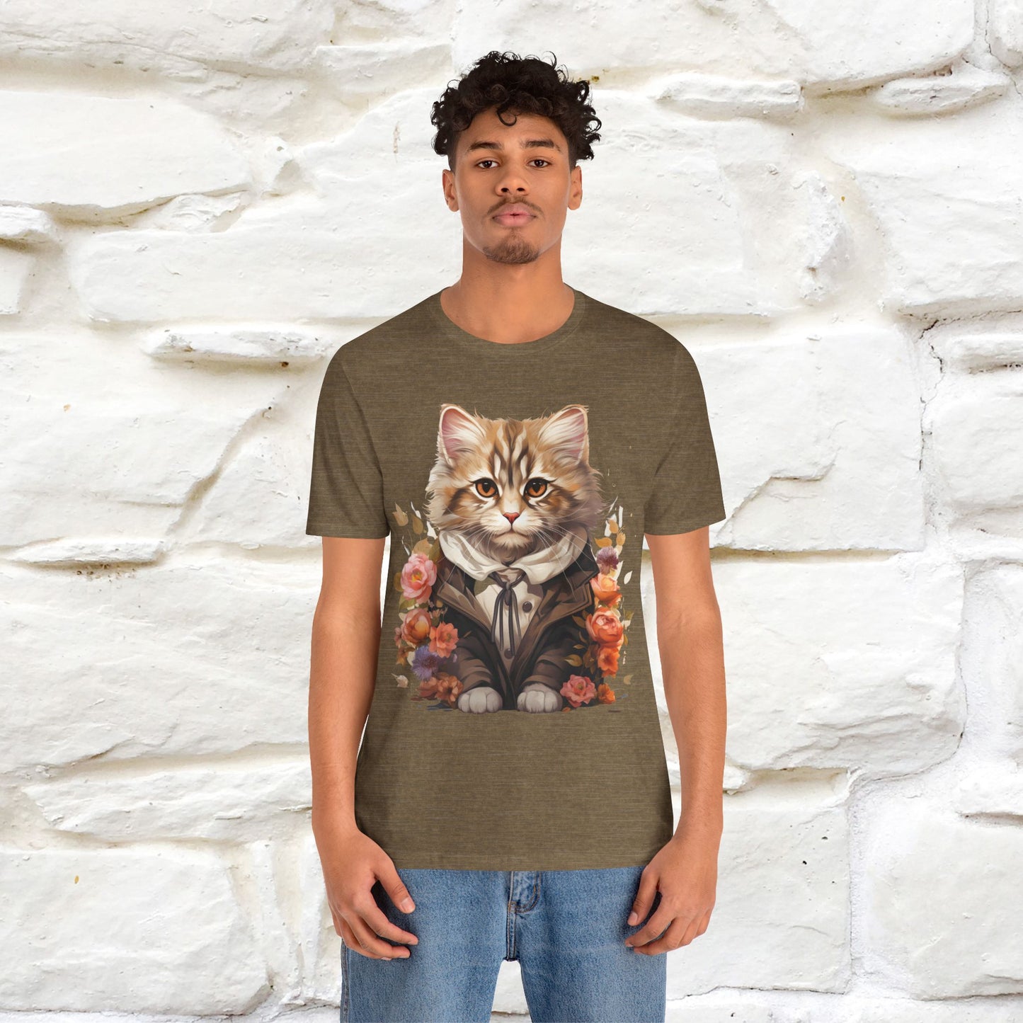"Mr. Meow" Elegant Cat T-Shirt for Men & Women | 100% Cotton* - Nunu&Miao Studio