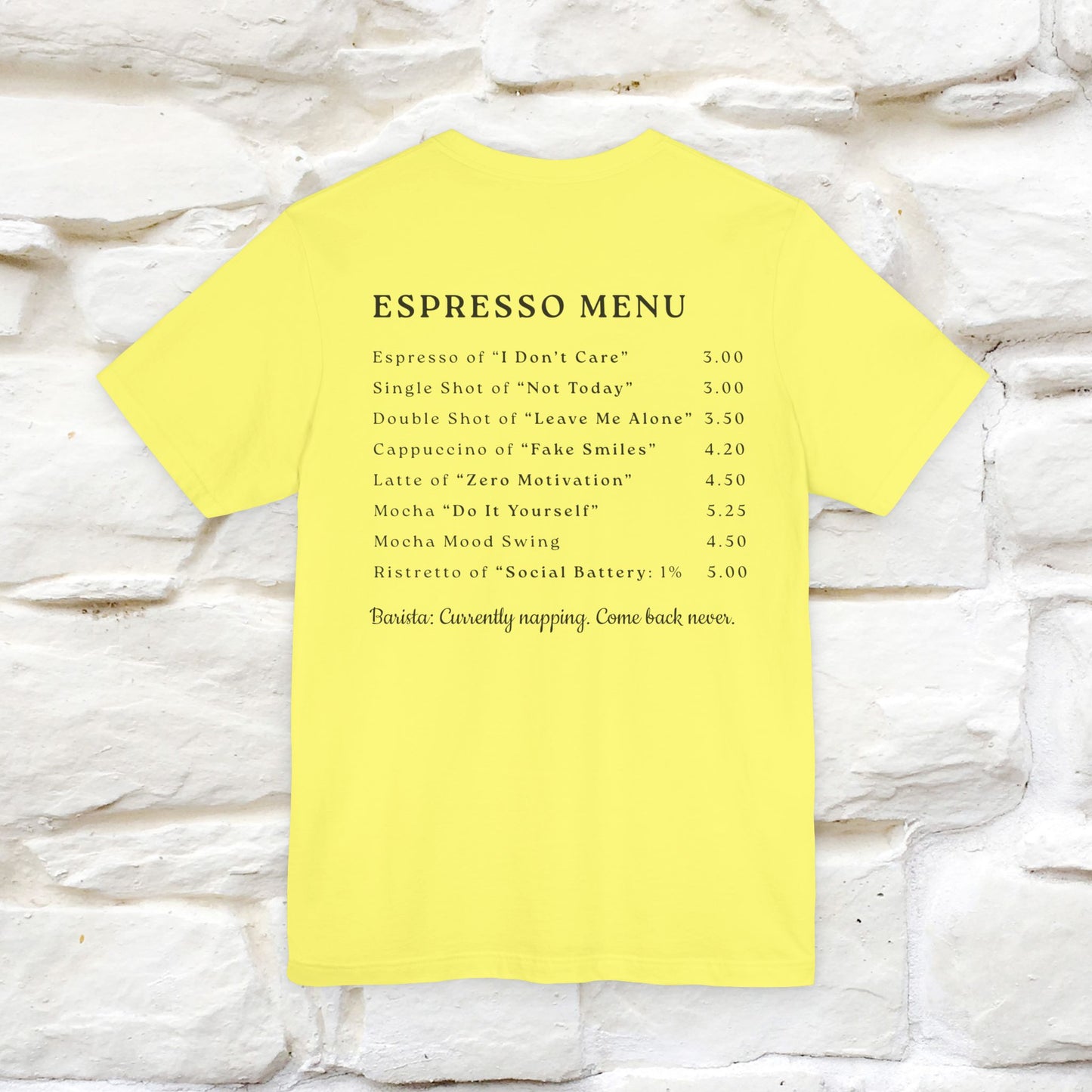 "More Espresso Less Depresso" |Cat T-Shirt | Nunu&Miao Studio