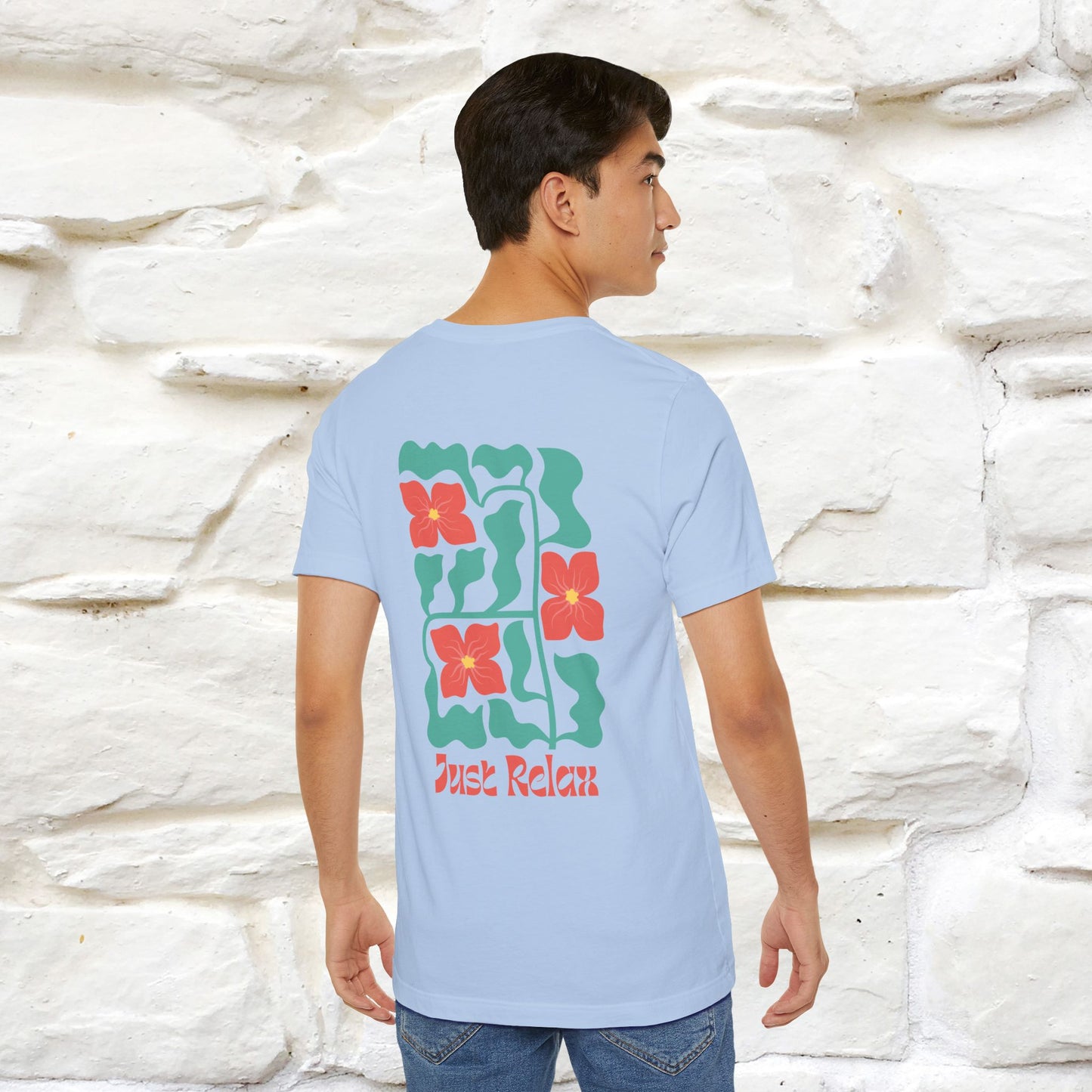 "Just Relax'' Cat T-Shirt Front and Back Design | Nunu&Miao Studio